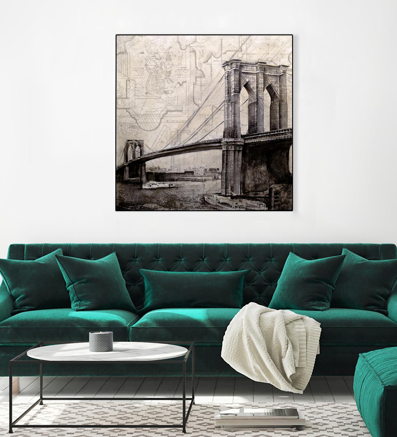 Bridges of Old by John Douglas on GIANT ART - beige city scene