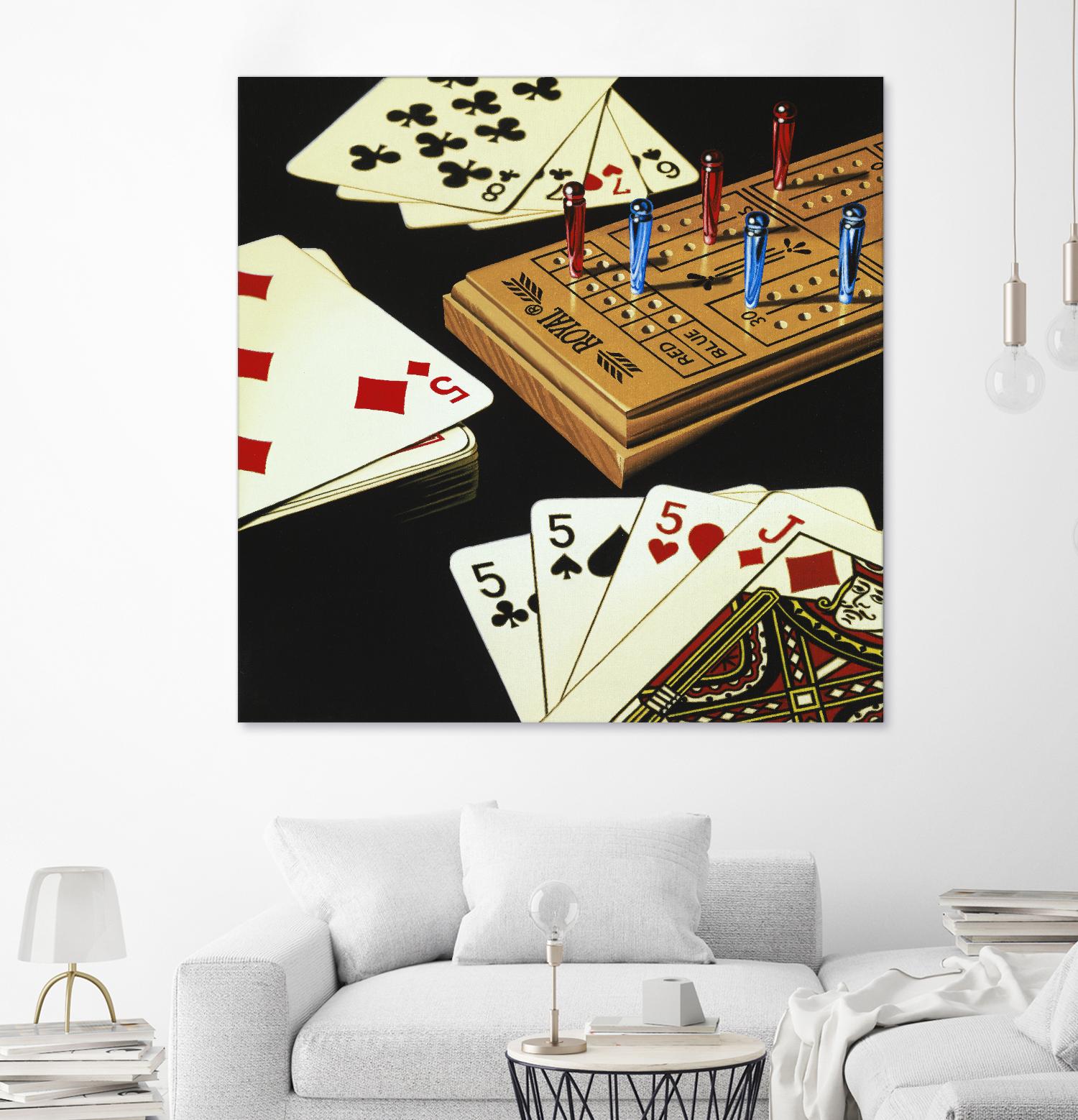 Cribbage by Ray Pelley on GIANT ART - white leisure