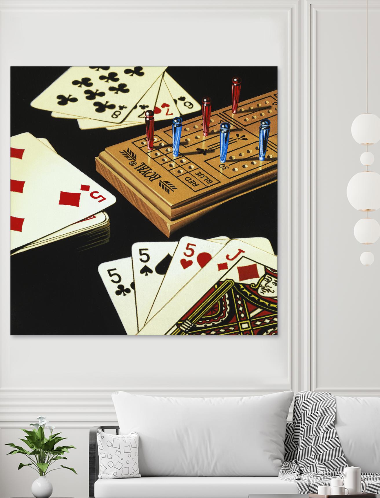 Cribbage by Ray Pelley on GIANT ART - white leisure
