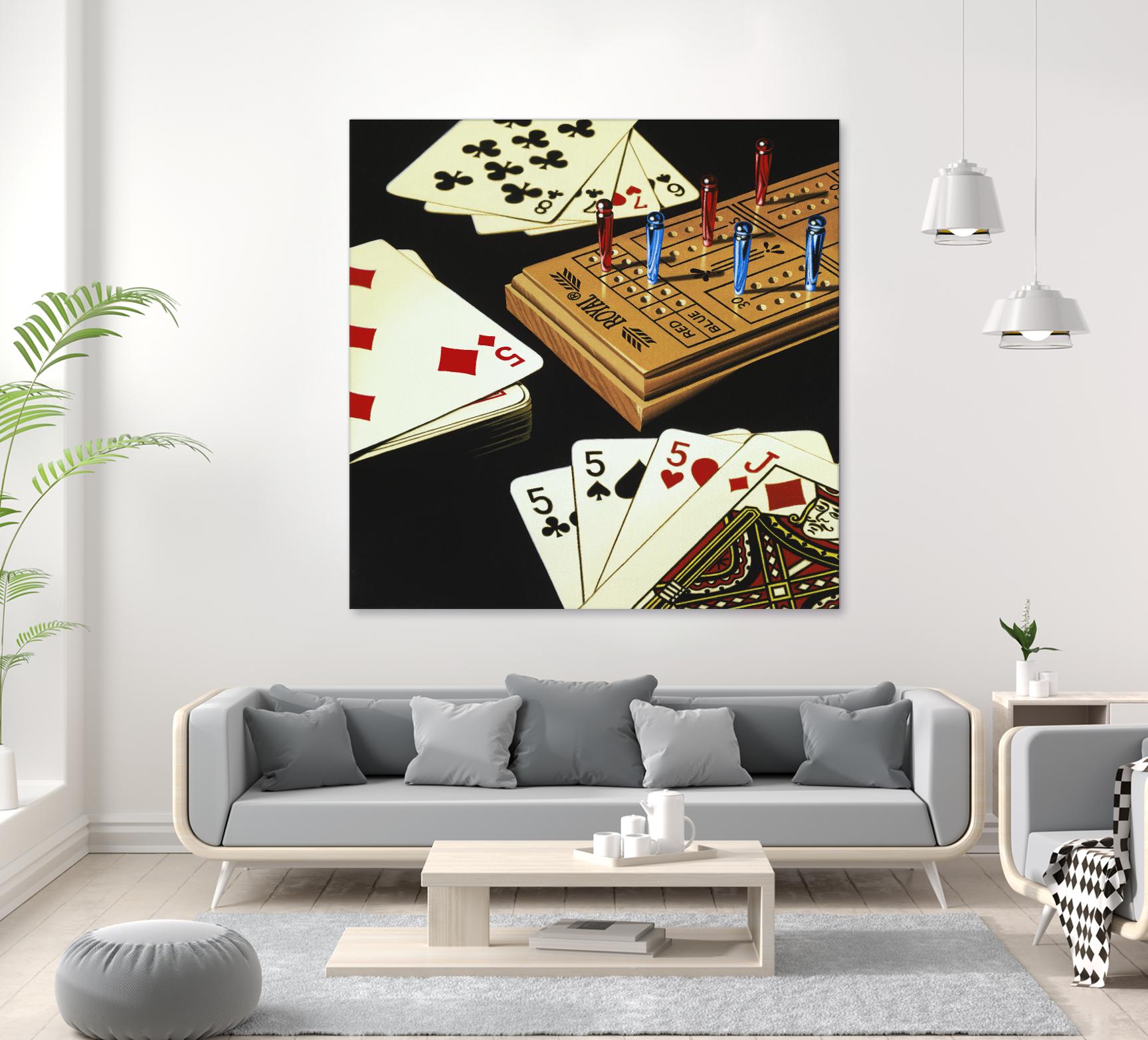 Cribbage by Ray Pelley on GIANT ART - white leisure