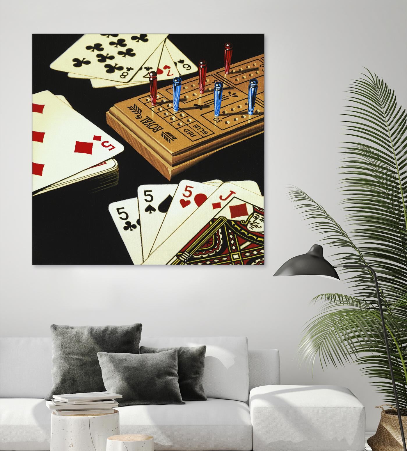 Cribbage by Ray Pelley on GIANT ART - white leisure