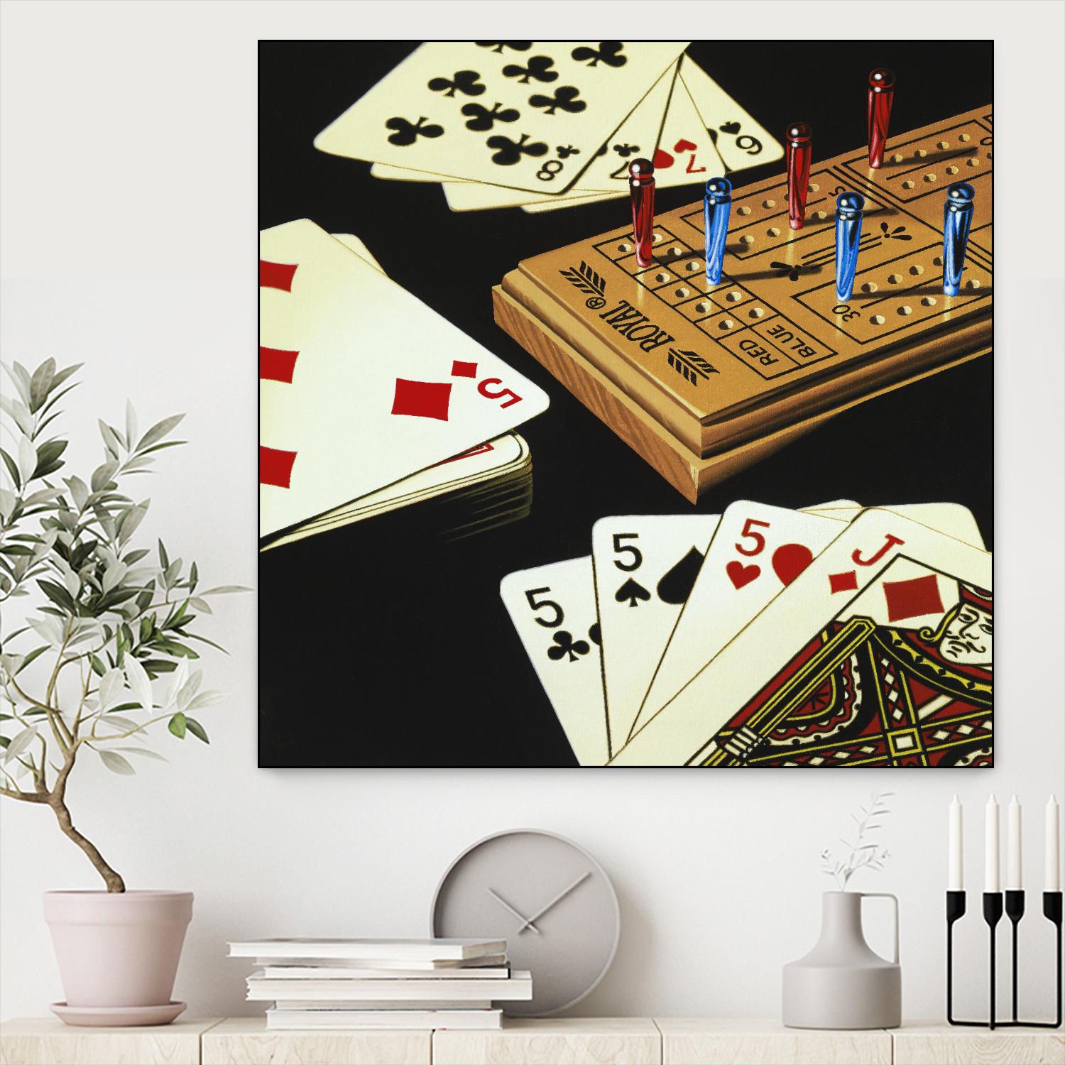 Cribbage by Ray Pelley on GIANT ART - white leisure