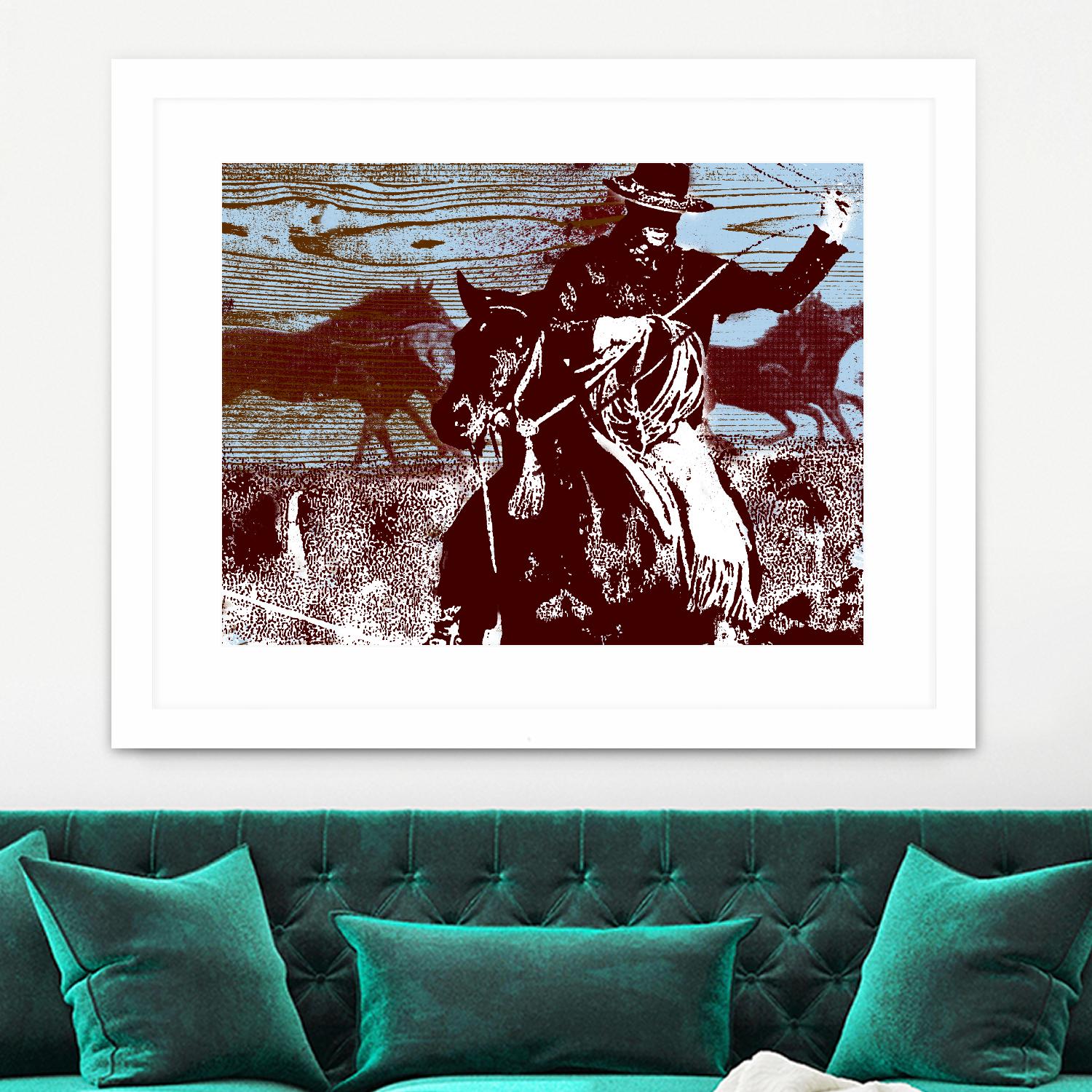 Americana 3 by JB Hall on GIANT ART - blue country look