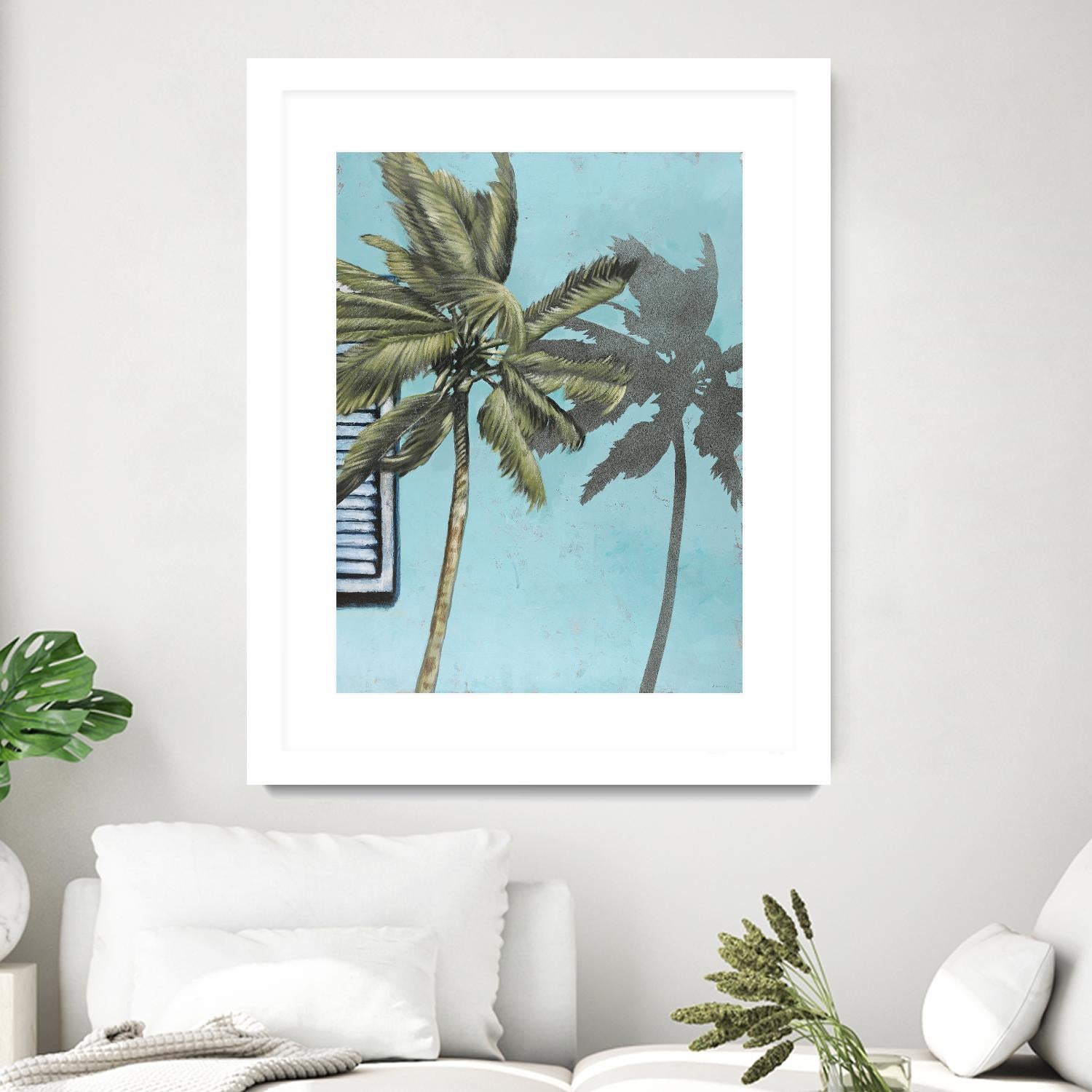 Tropic Shadow 1 by David Dauncey on GIANT ART - blue tropical