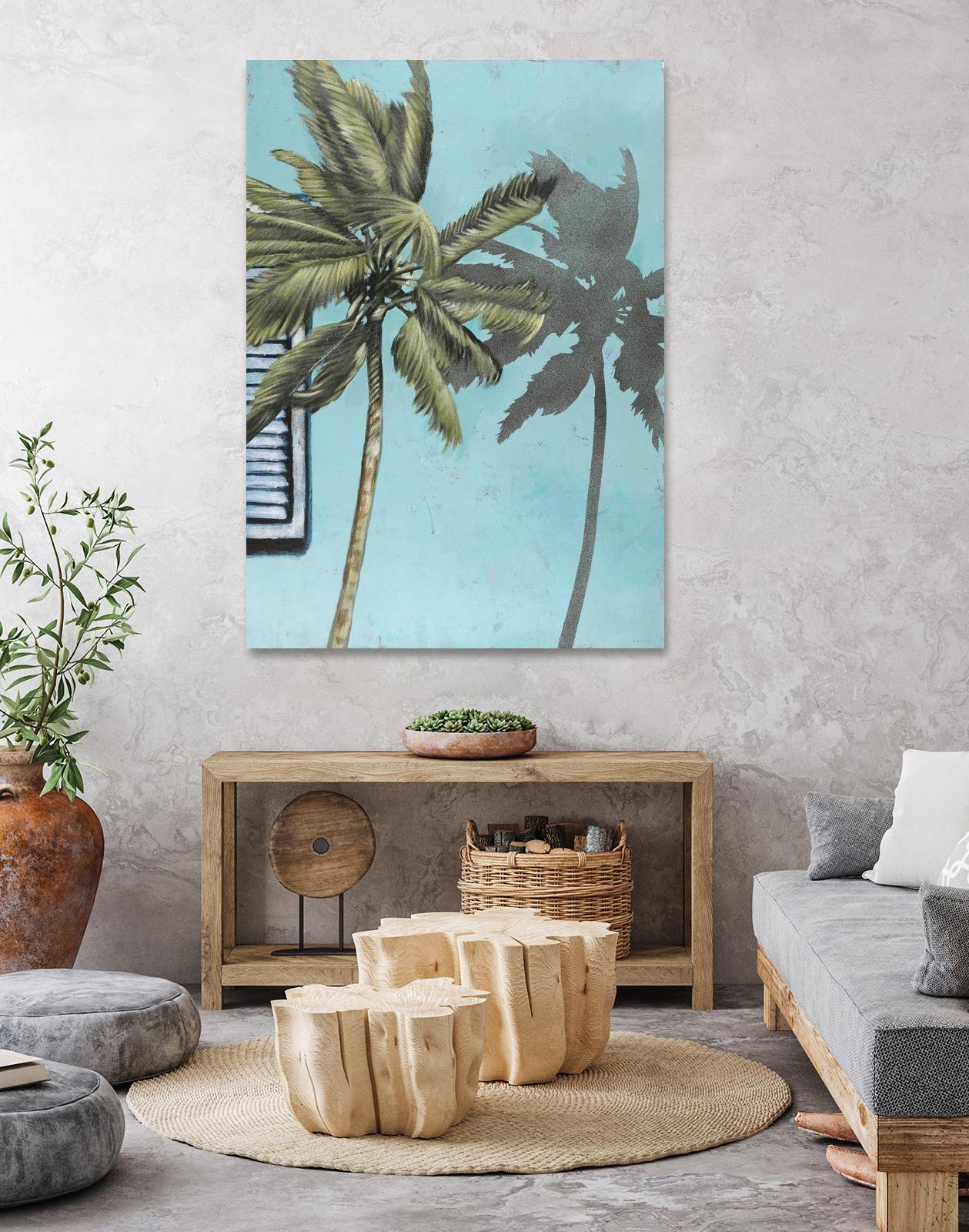 Tropic Shadow 1 by David Dauncey on GIANT ART - blue tropical