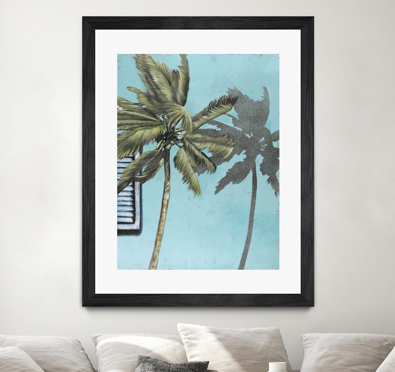 Tropic Shadow 1 by David Dauncey on GIANT ART - blue tropical