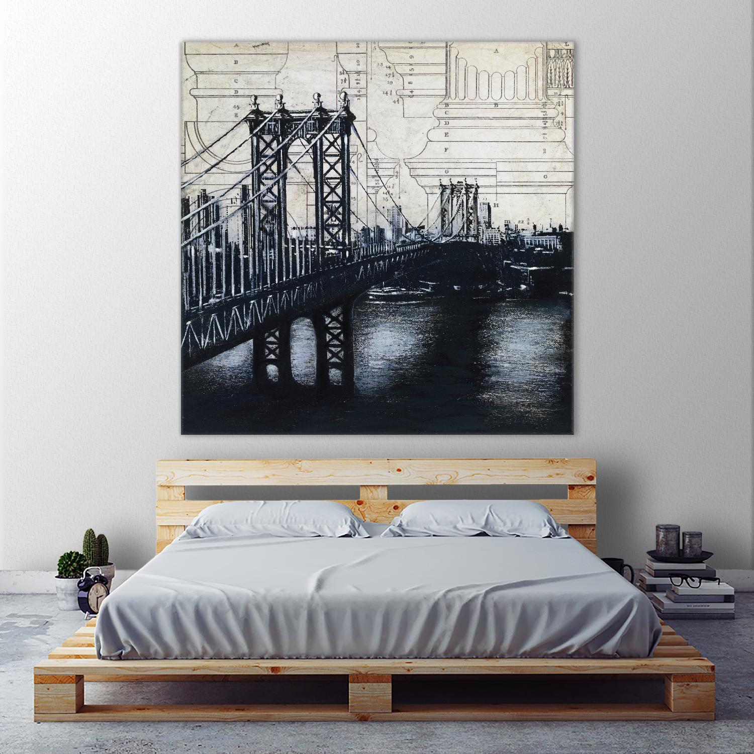 Bridges of Old 2 by David Dauncey on GIANT ART - black city scene