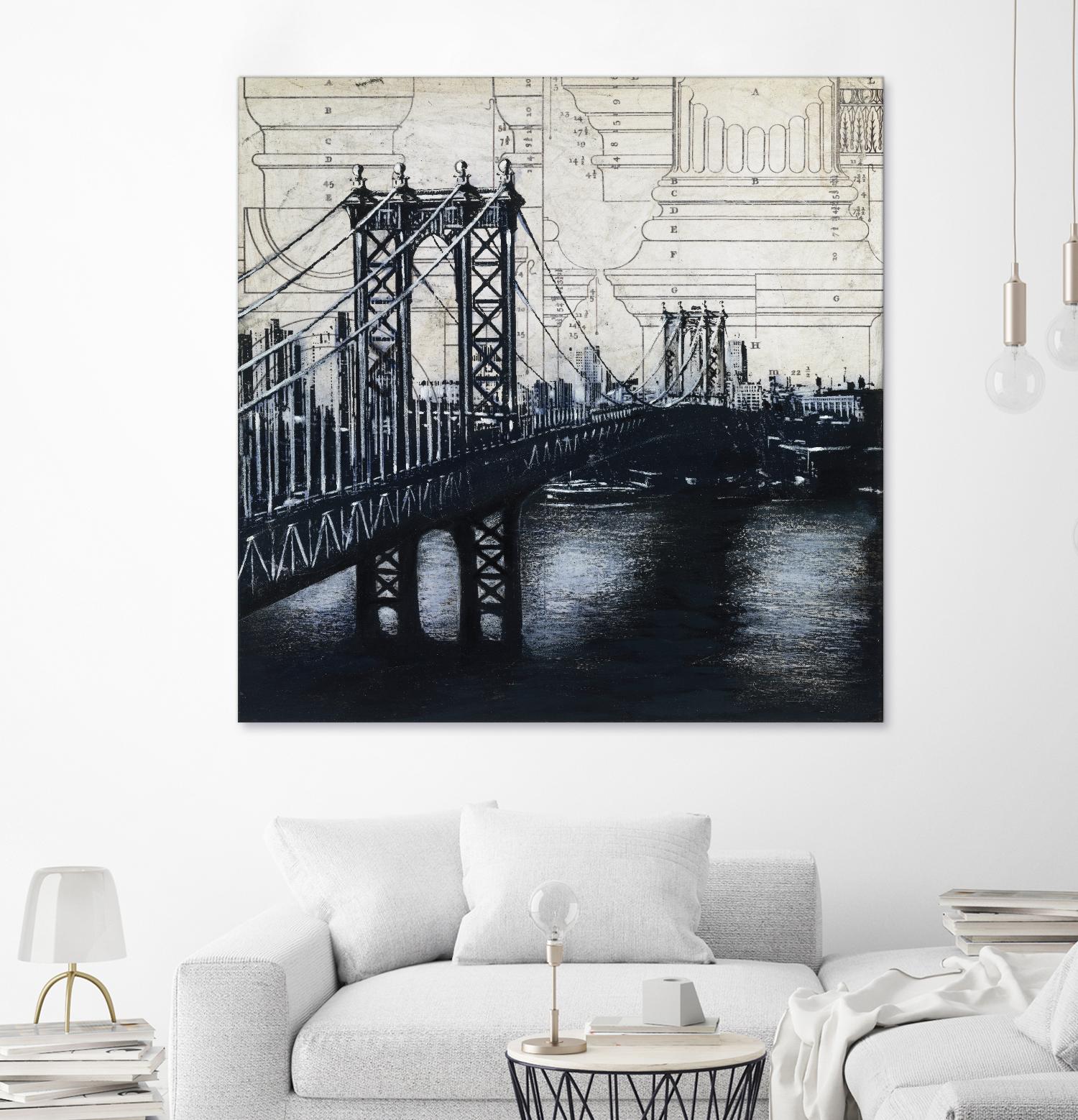 Bridges of Old 2 by David Dauncey on GIANT ART - black city scene
