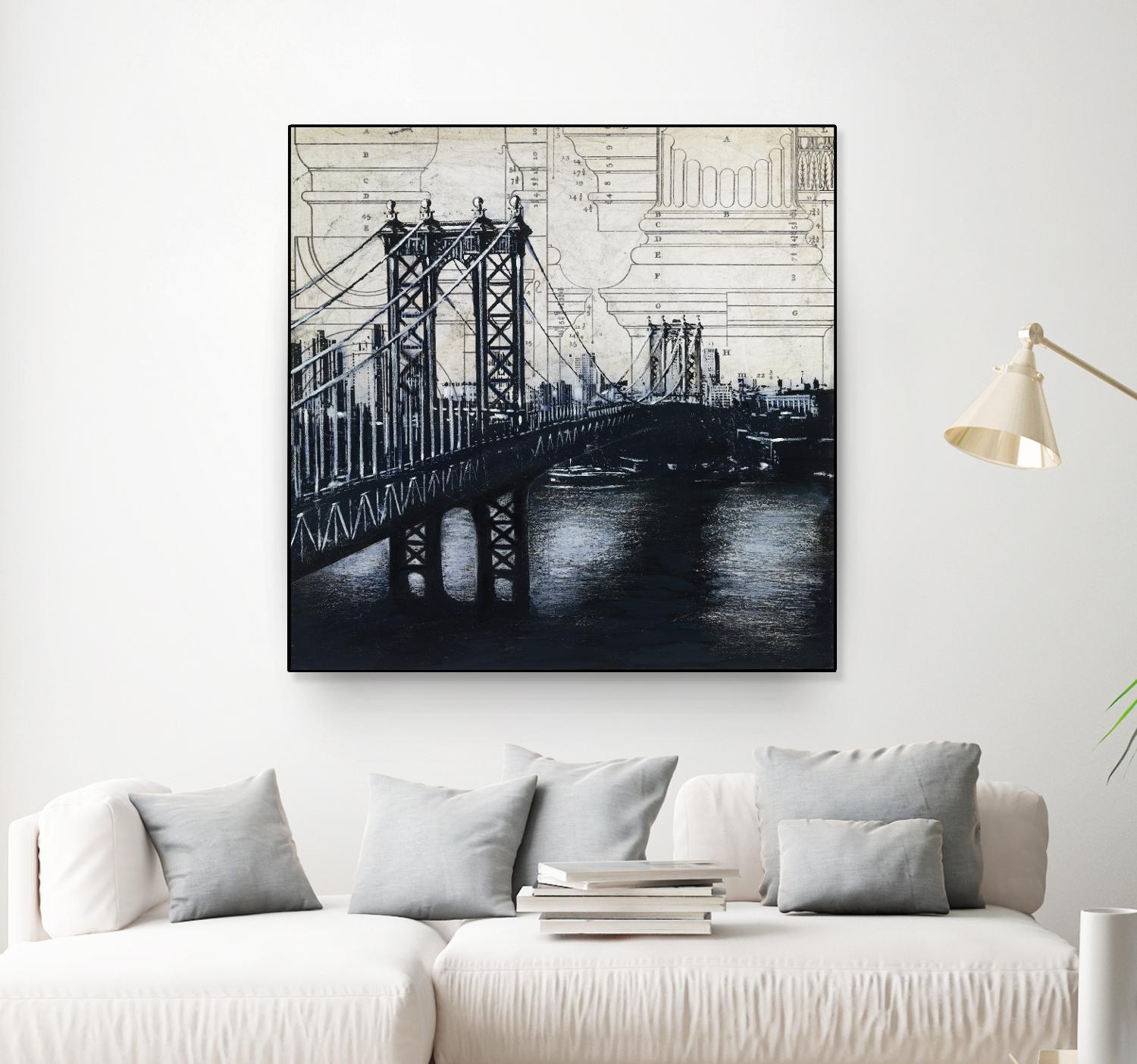 Bridges of Old 2 by David Dauncey on GIANT ART - black city scene