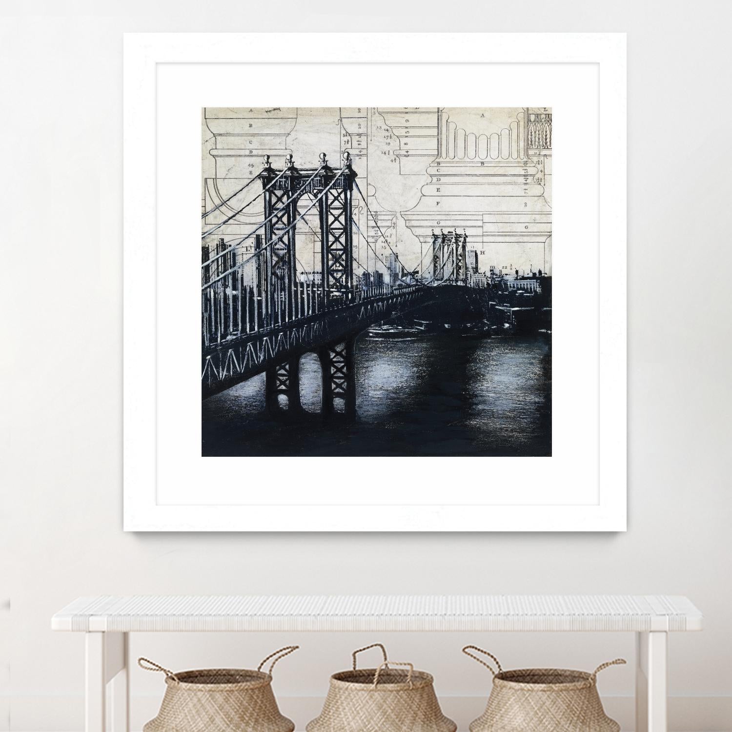 Bridges of Old 2 by David Dauncey on GIANT ART - black city scene