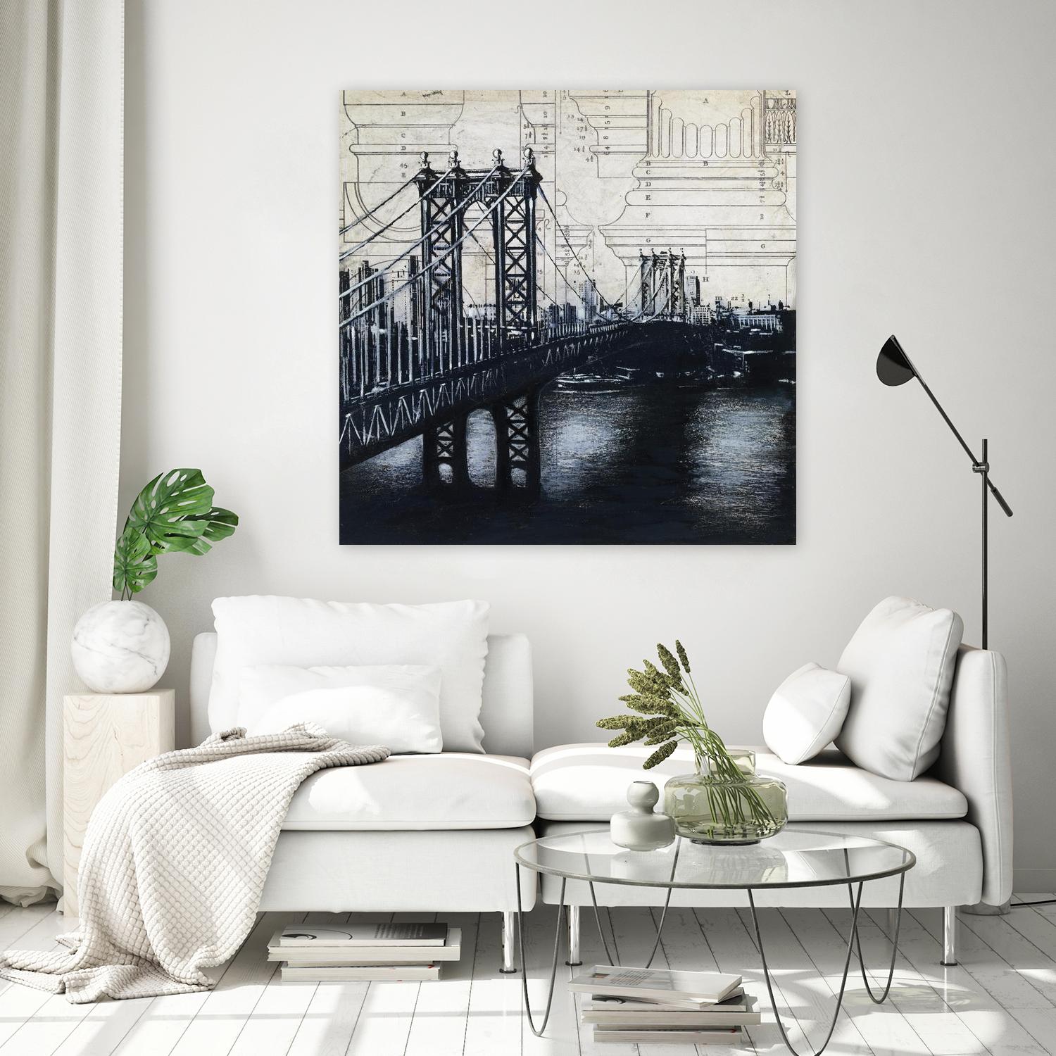 Bridges of Old 2 by David Dauncey on GIANT ART - black city scene