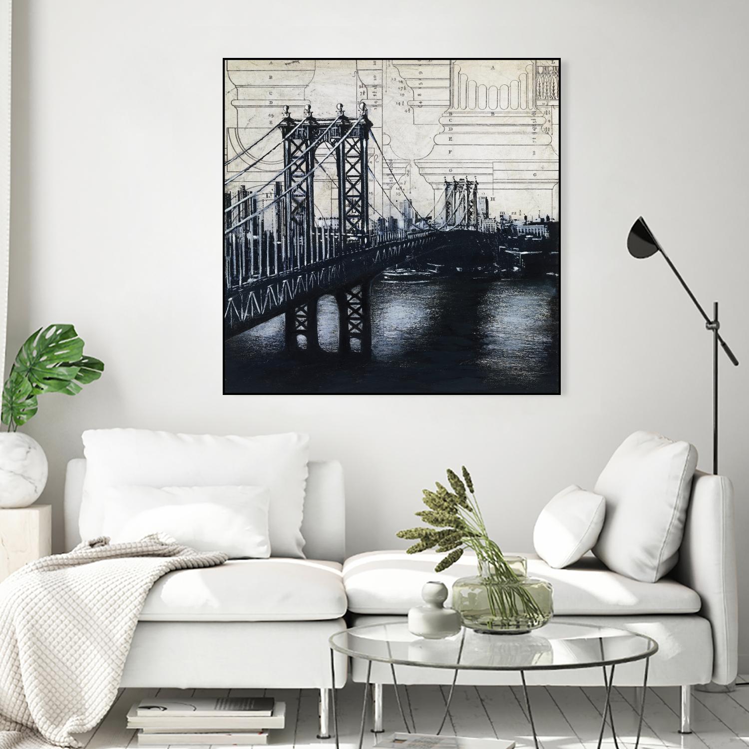Bridges of Old 2 by David Dauncey on GIANT ART - black city scene