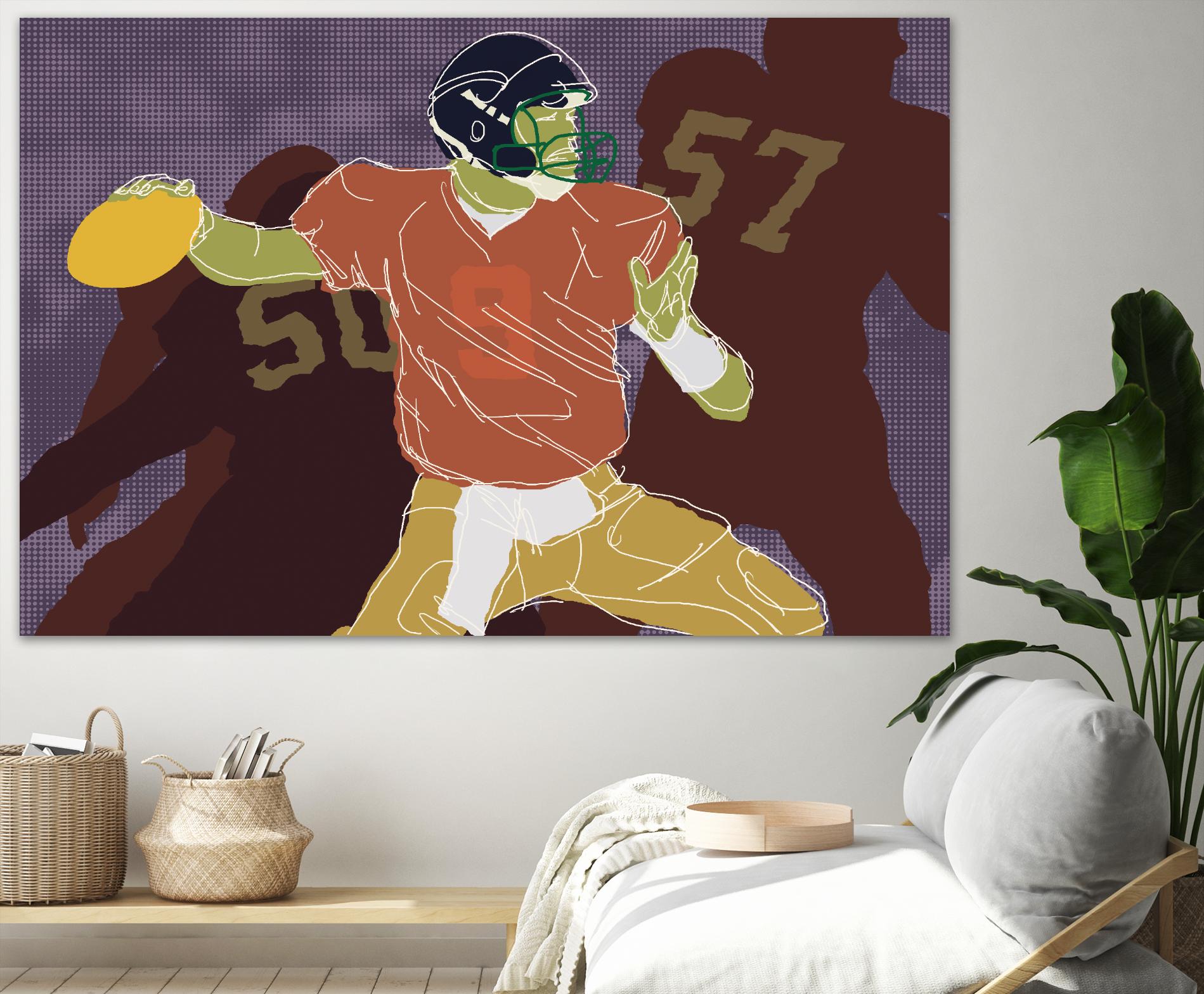 QB Ready by Robert Williamson on GIANT ART - yellow leisure