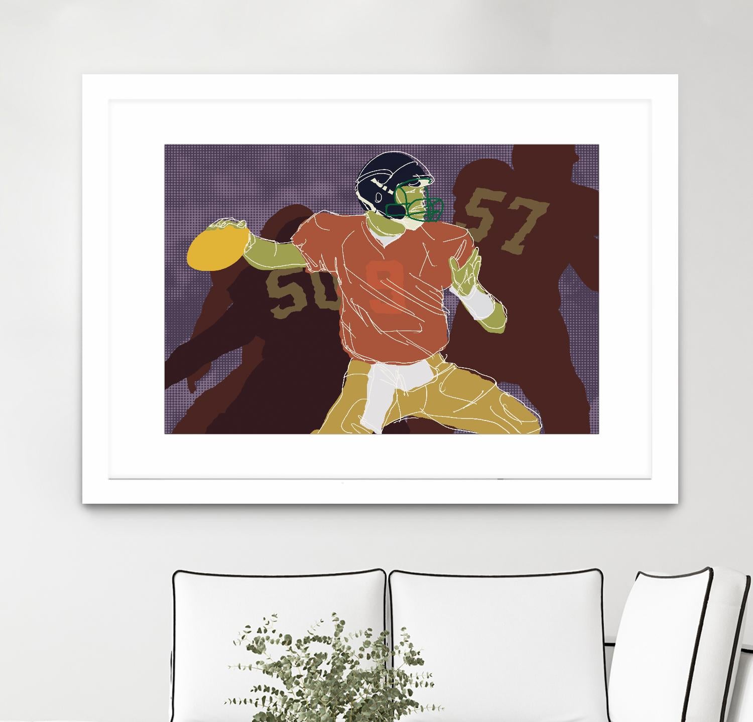 QB Ready by Robert Williamson on GIANT ART - yellow leisure