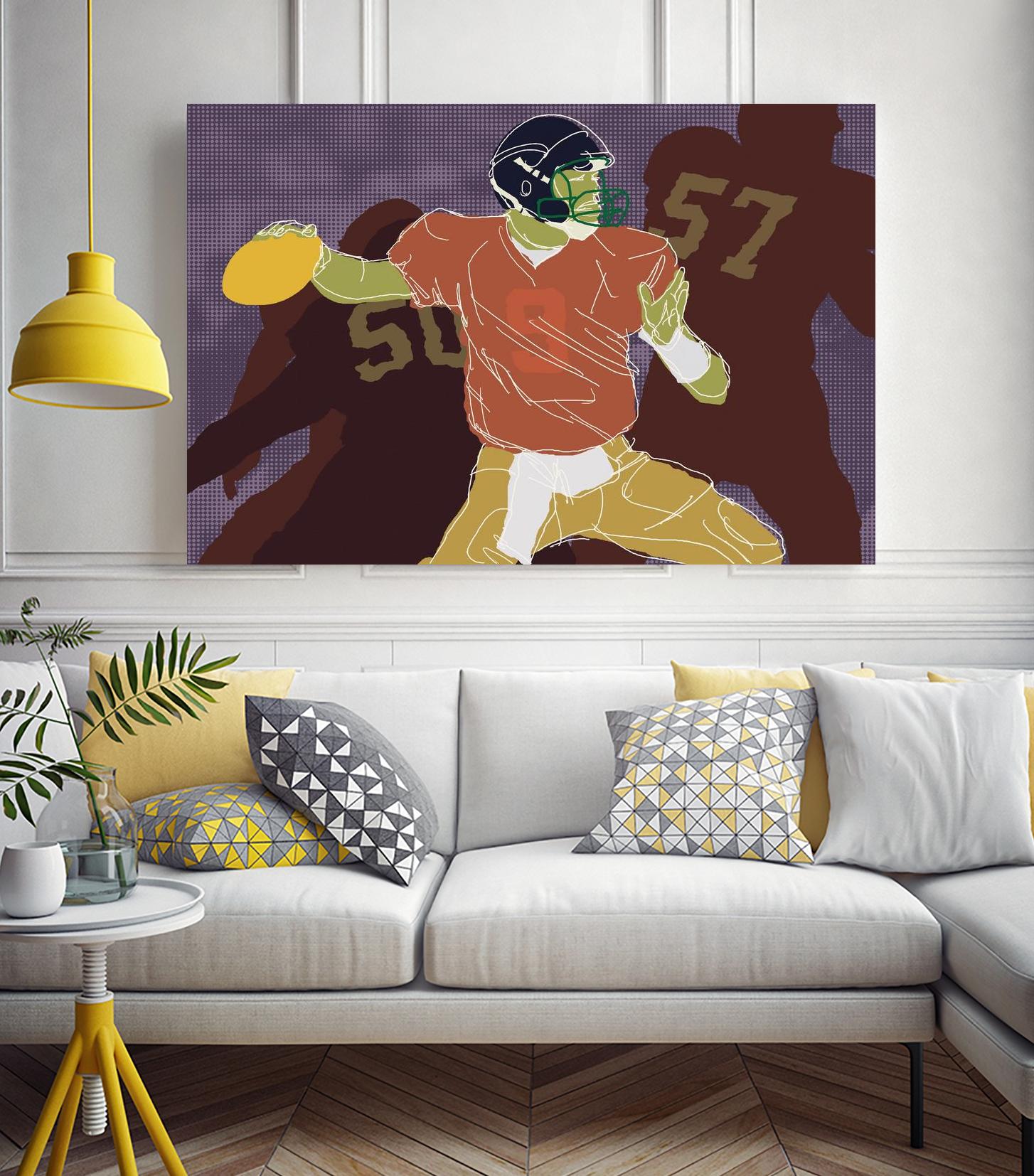 QB Ready by Robert Williamson on GIANT ART - yellow leisure