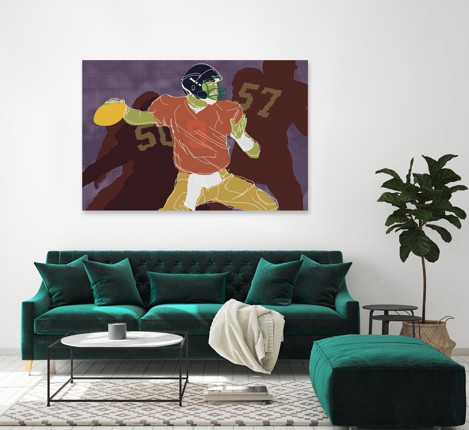 QB Ready by Robert Williamson on GIANT ART - yellow leisure