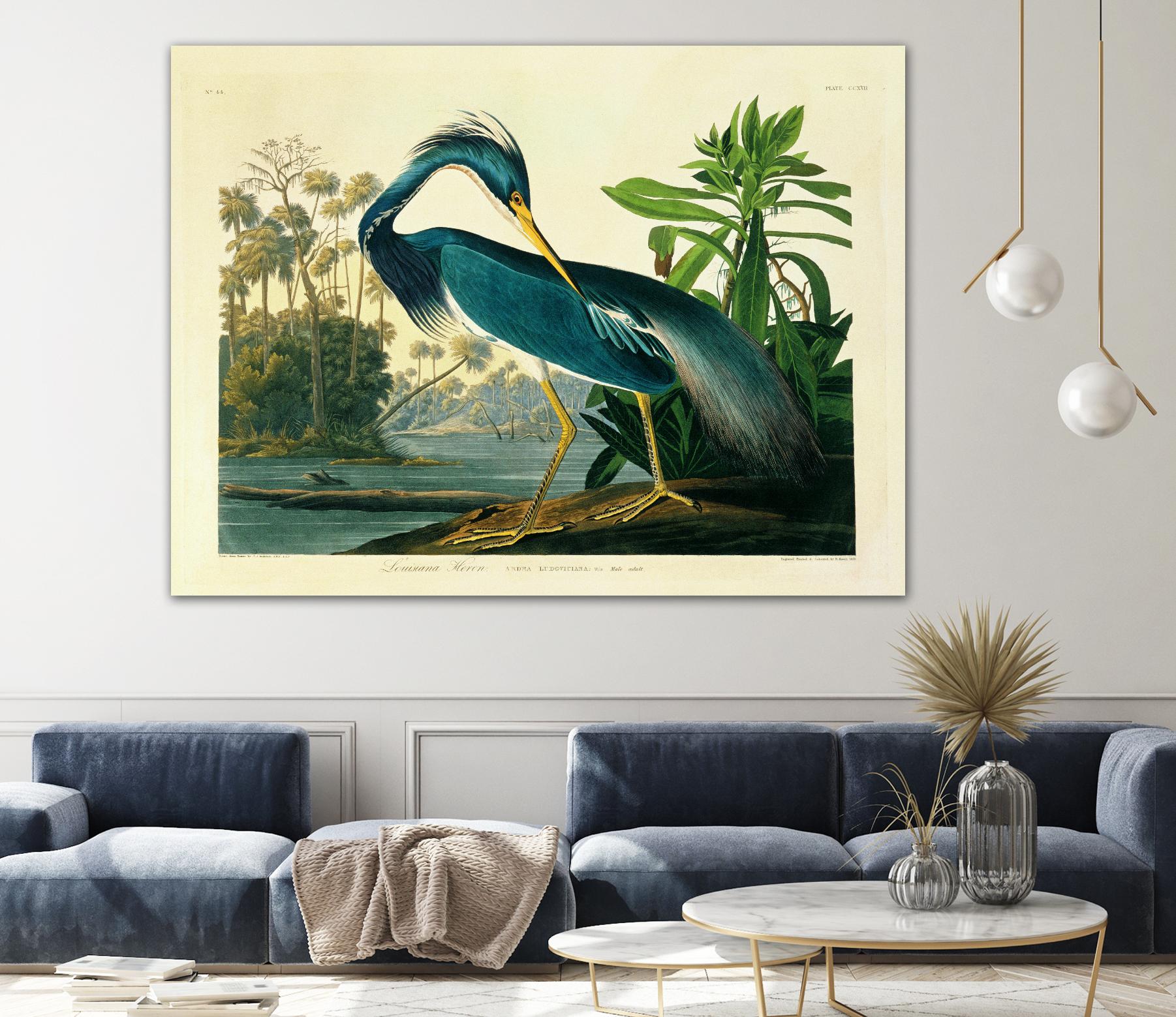 Louisiana Heron Plate 217 by Porter Design on GIANT ART - beige animals