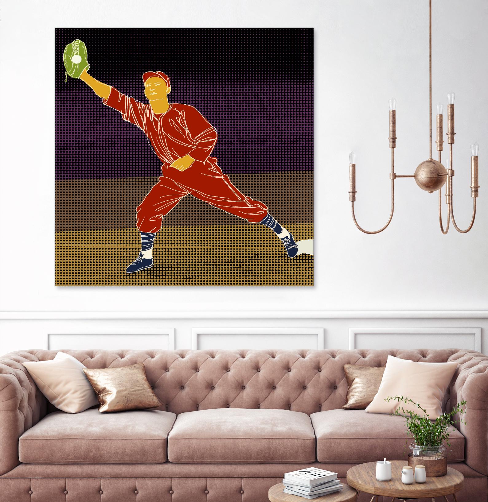 First Base Catch 2 by Robert Williamson on GIANT ART - yellow leisure