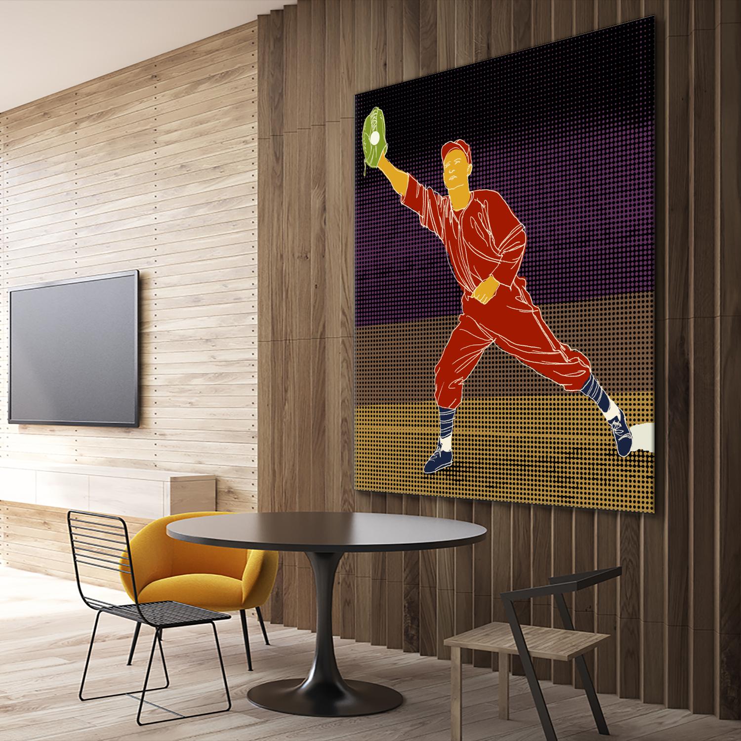 First Base Catch 2 by Robert Williamson on GIANT ART - yellow leisure