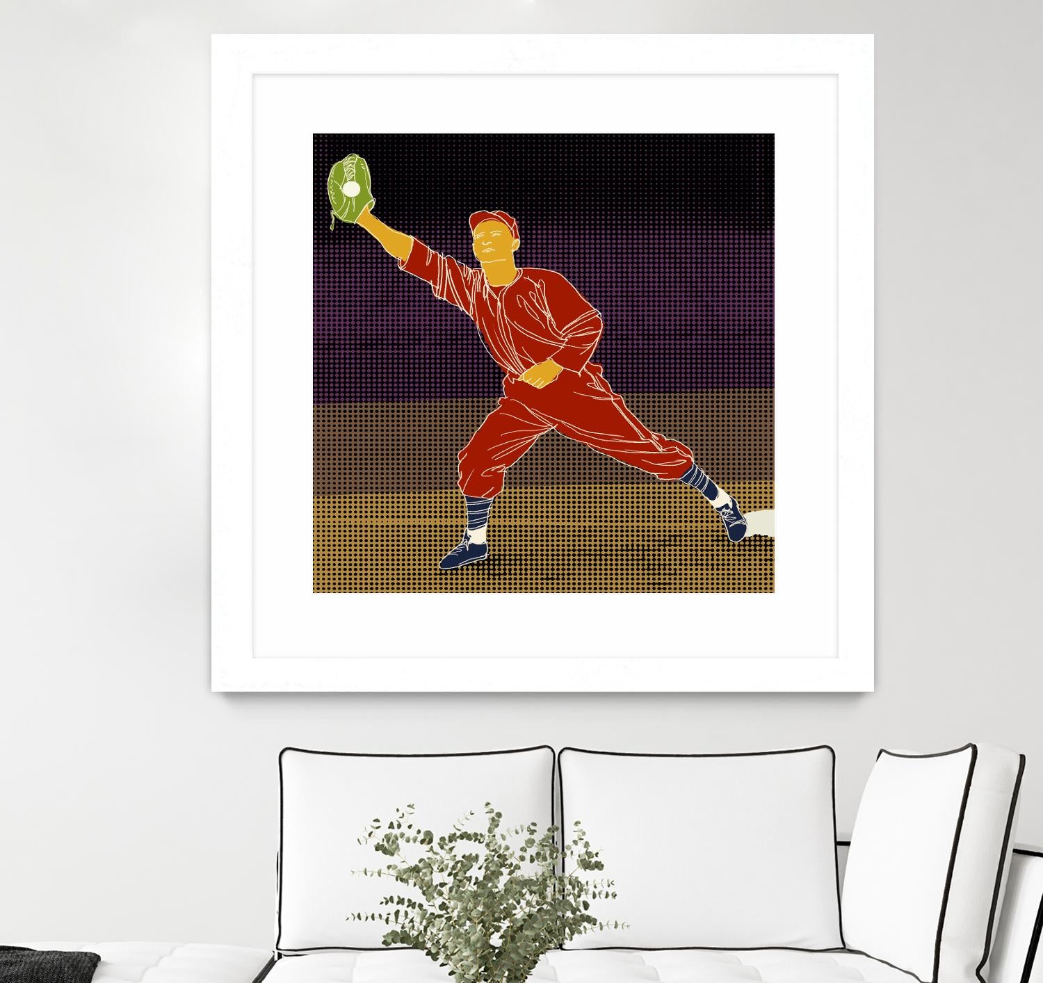 First Base Catch 2 by Robert Williamson on GIANT ART - yellow leisure