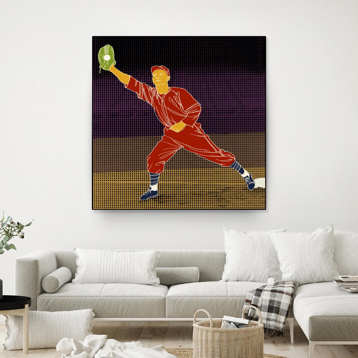 First Base Catch 2 by Robert Williamson on GIANT ART - yellow leisure