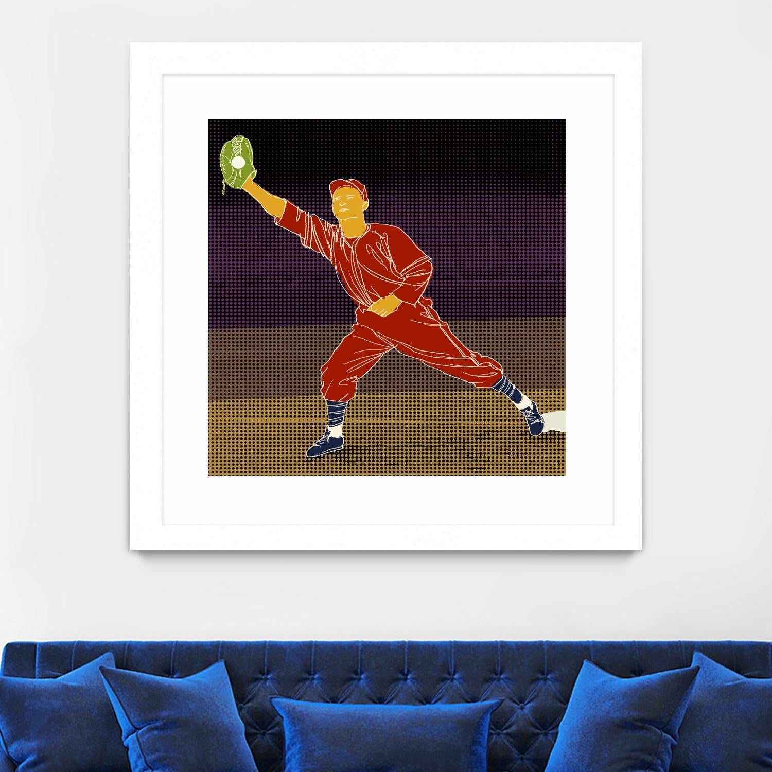 First Base Catch 2 by Robert Williamson on GIANT ART - yellow leisure