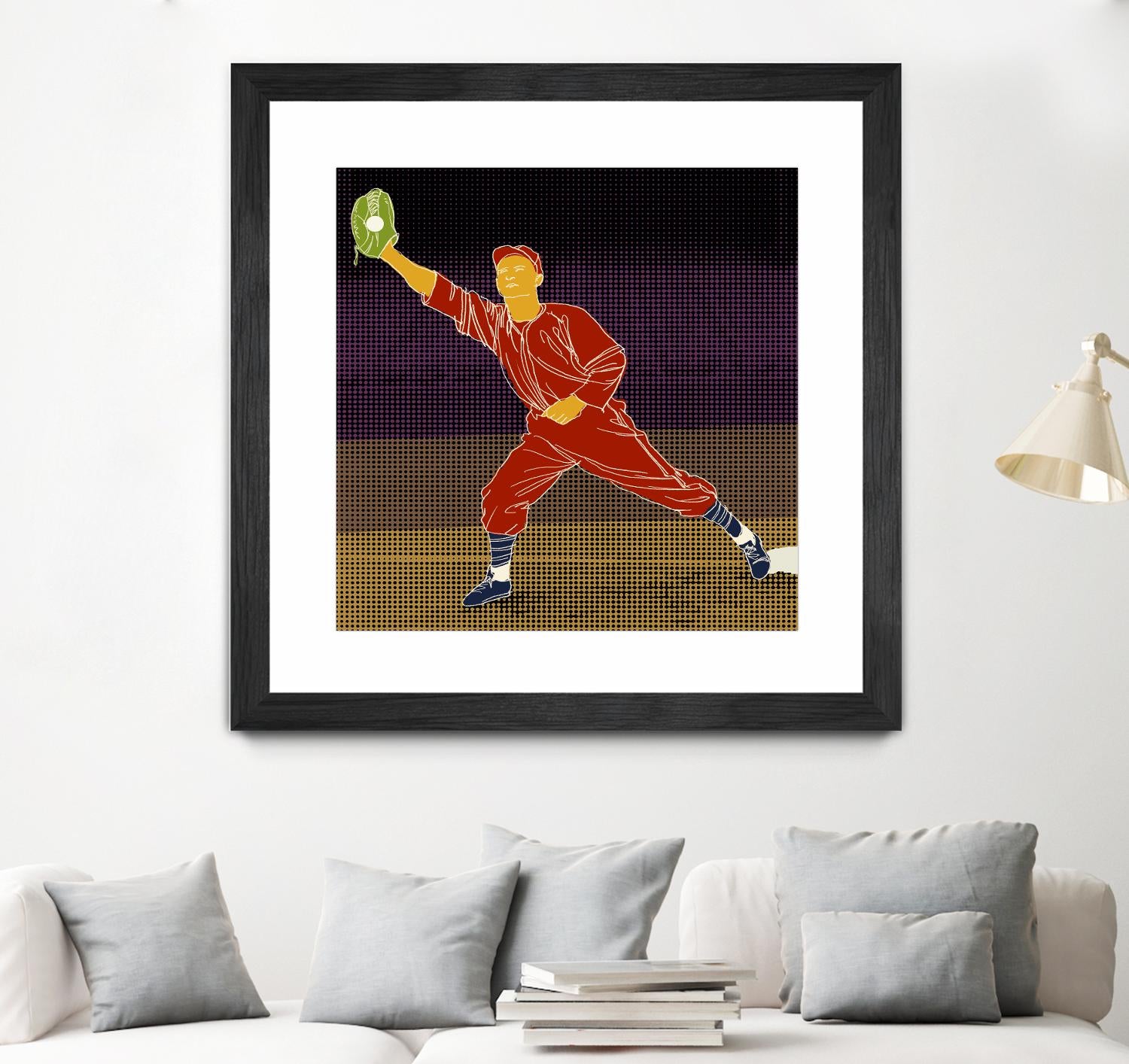 First Base Catch 2 by Robert Williamson on GIANT ART - yellow leisure