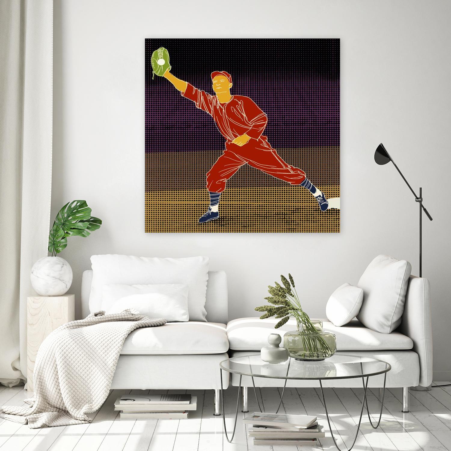 First Base Catch 2 by Robert Williamson on GIANT ART - yellow leisure