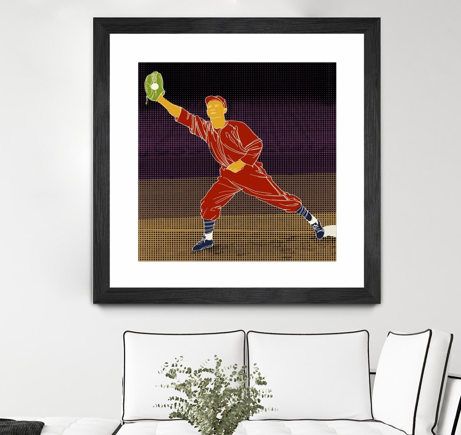 First Base Catch 2 by Robert Williamson on GIANT ART - yellow leisure