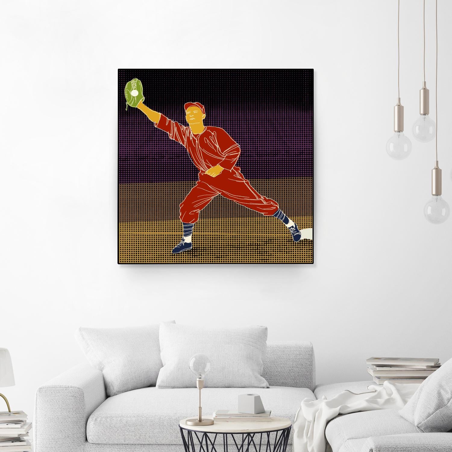 First Base Catch 2 by Robert Williamson on GIANT ART - yellow leisure