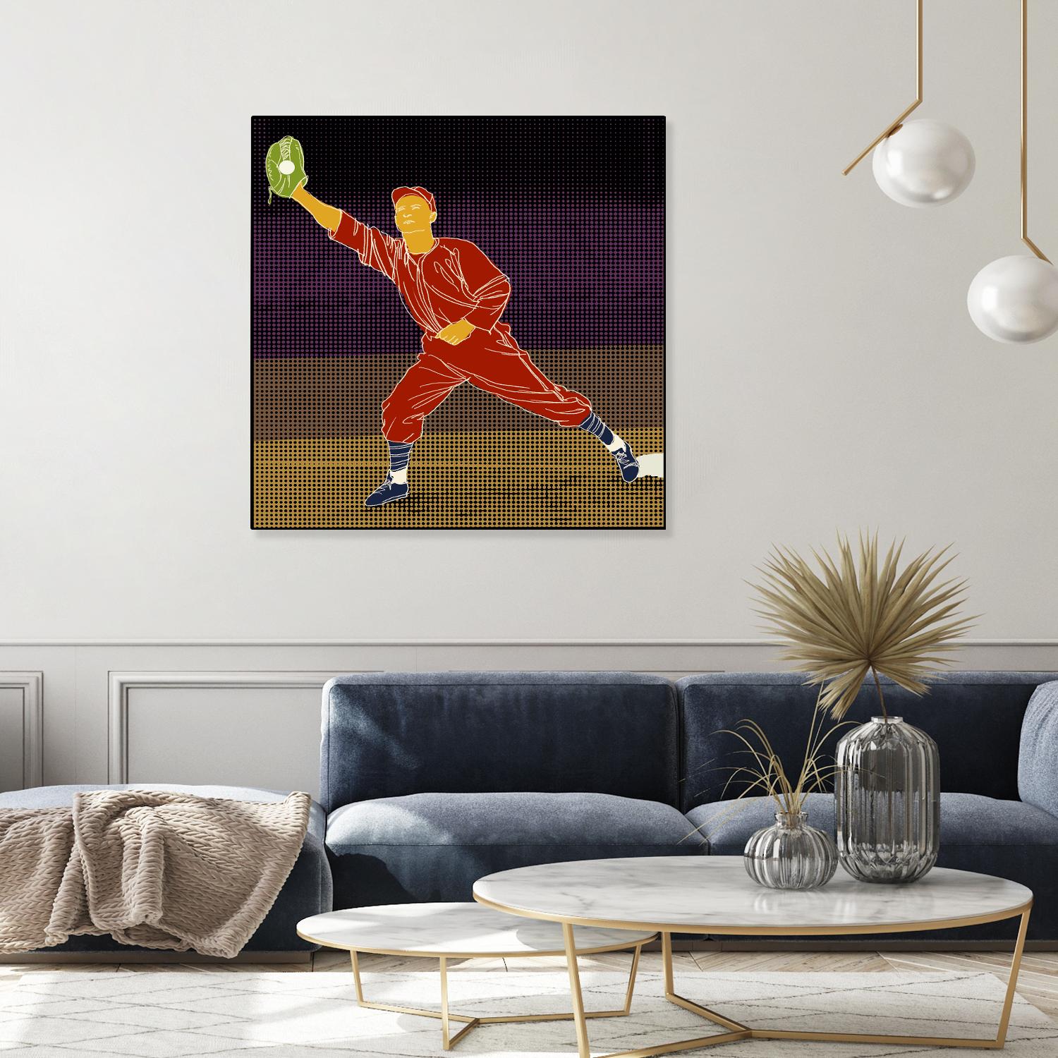 First Base Catch 2 by Robert Williamson on GIANT ART - yellow leisure