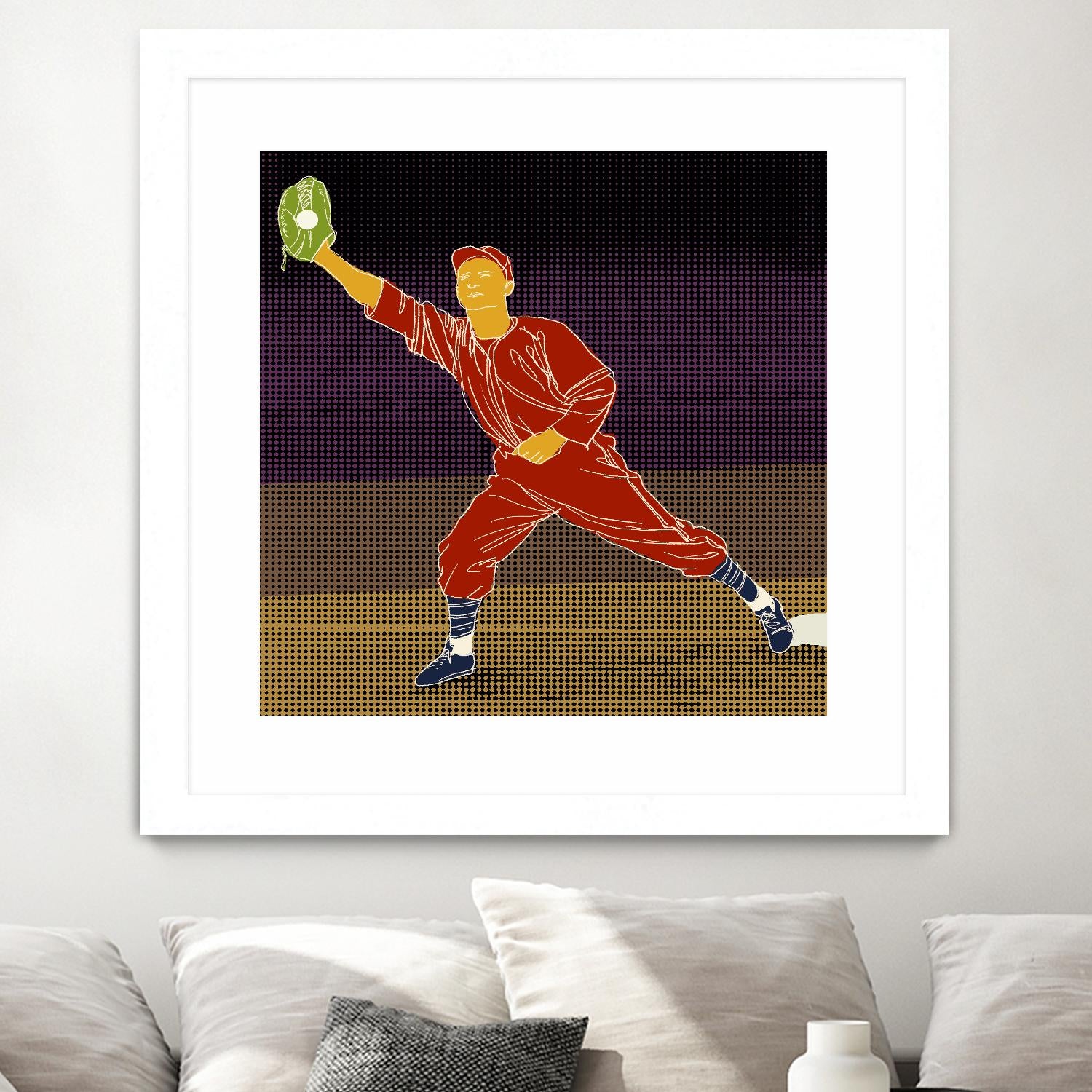 First Base Catch 2 by Robert Williamson on GIANT ART - yellow leisure