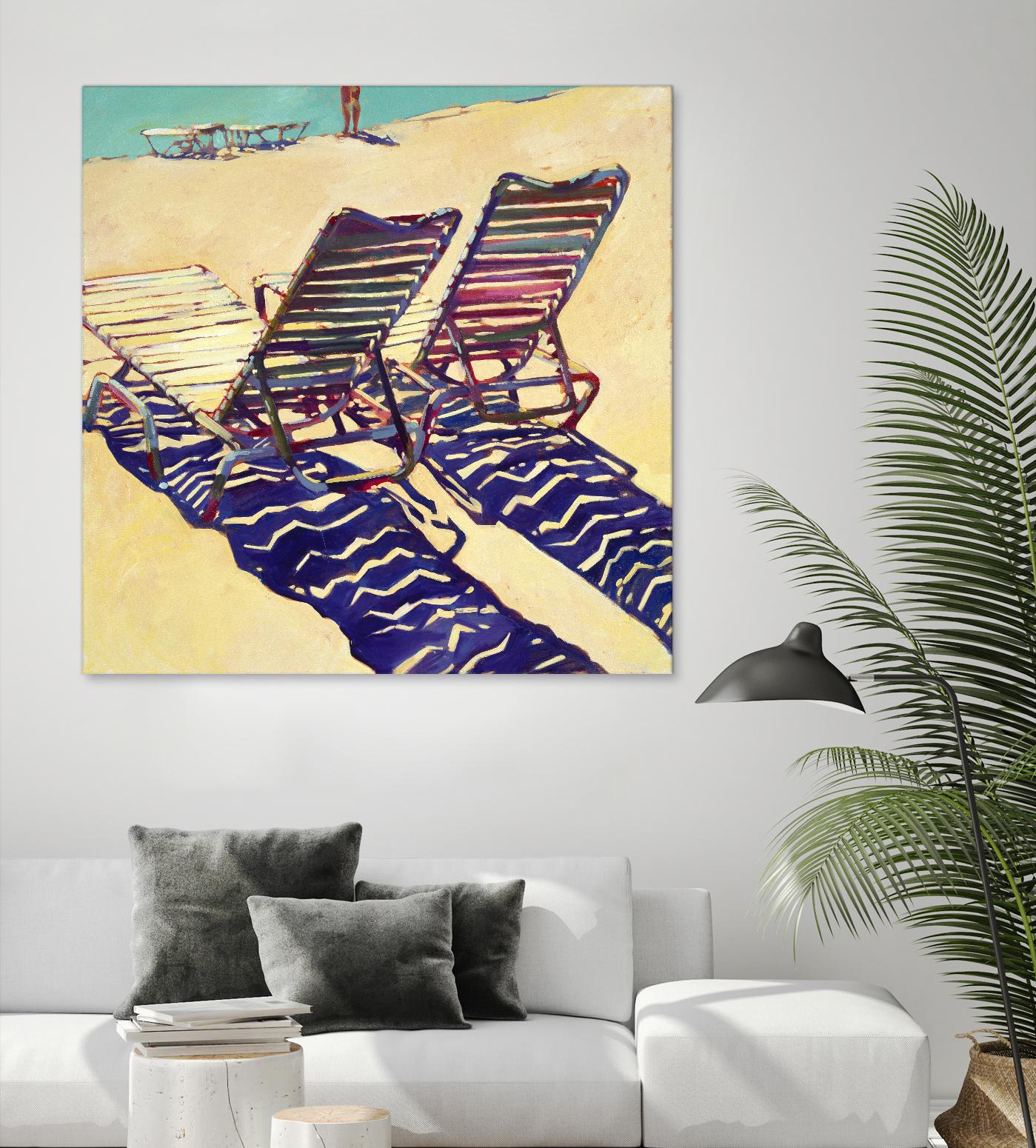 Seating for Two by Darrell Hill on GIANT ART - purple sea scene