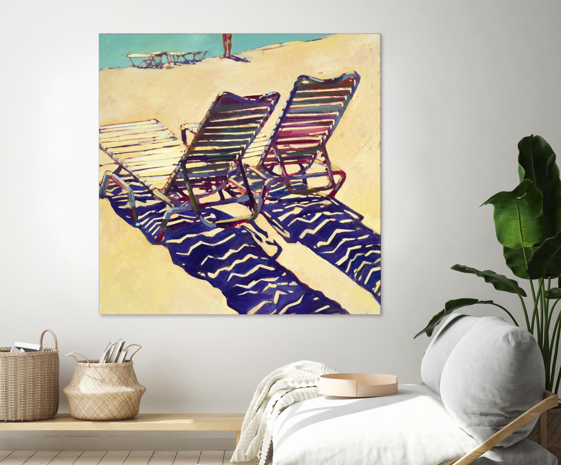 Seating for Two by Darrell Hill on GIANT ART - purple sea scene