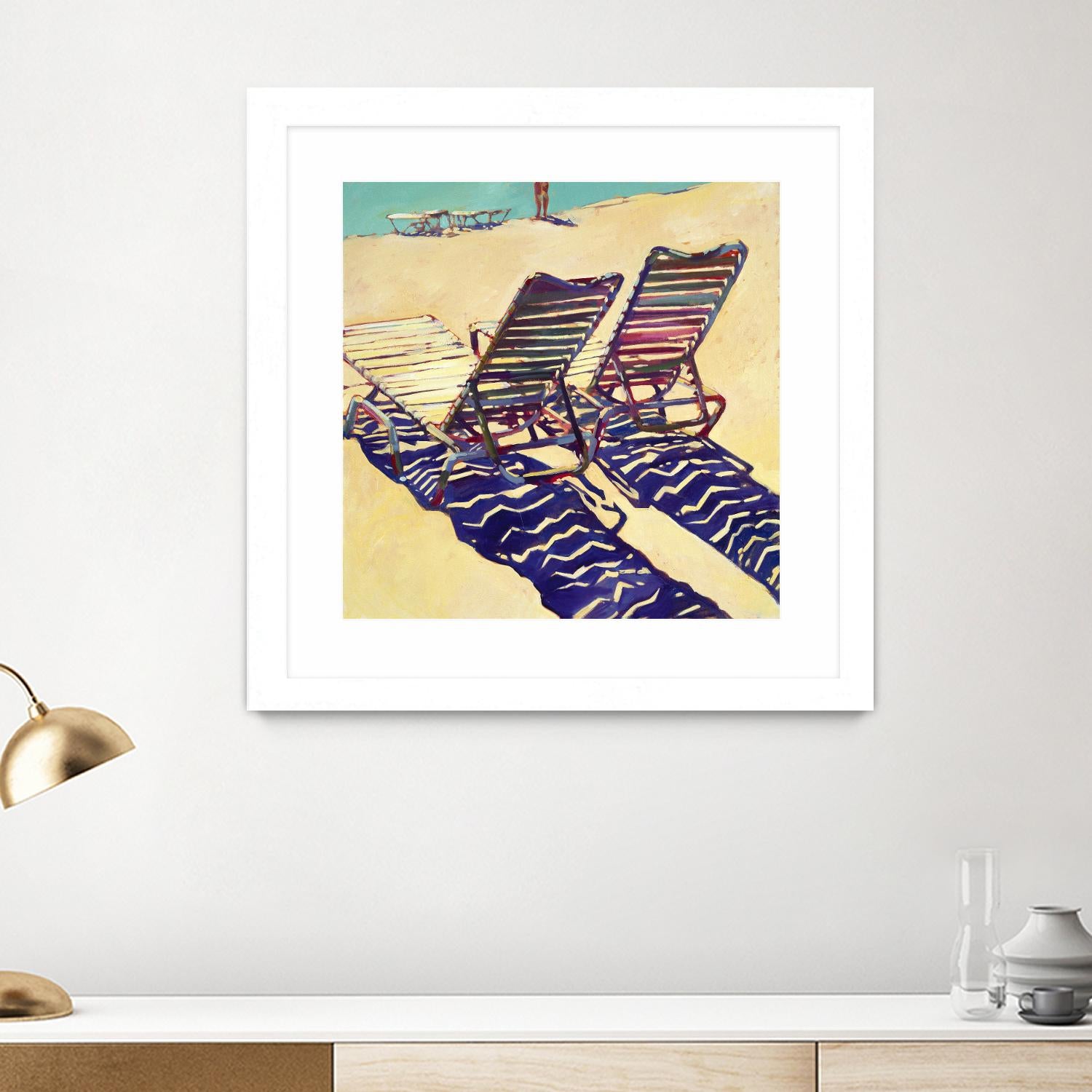 Seating for Two by Darrell Hill on GIANT ART - purple sea scene