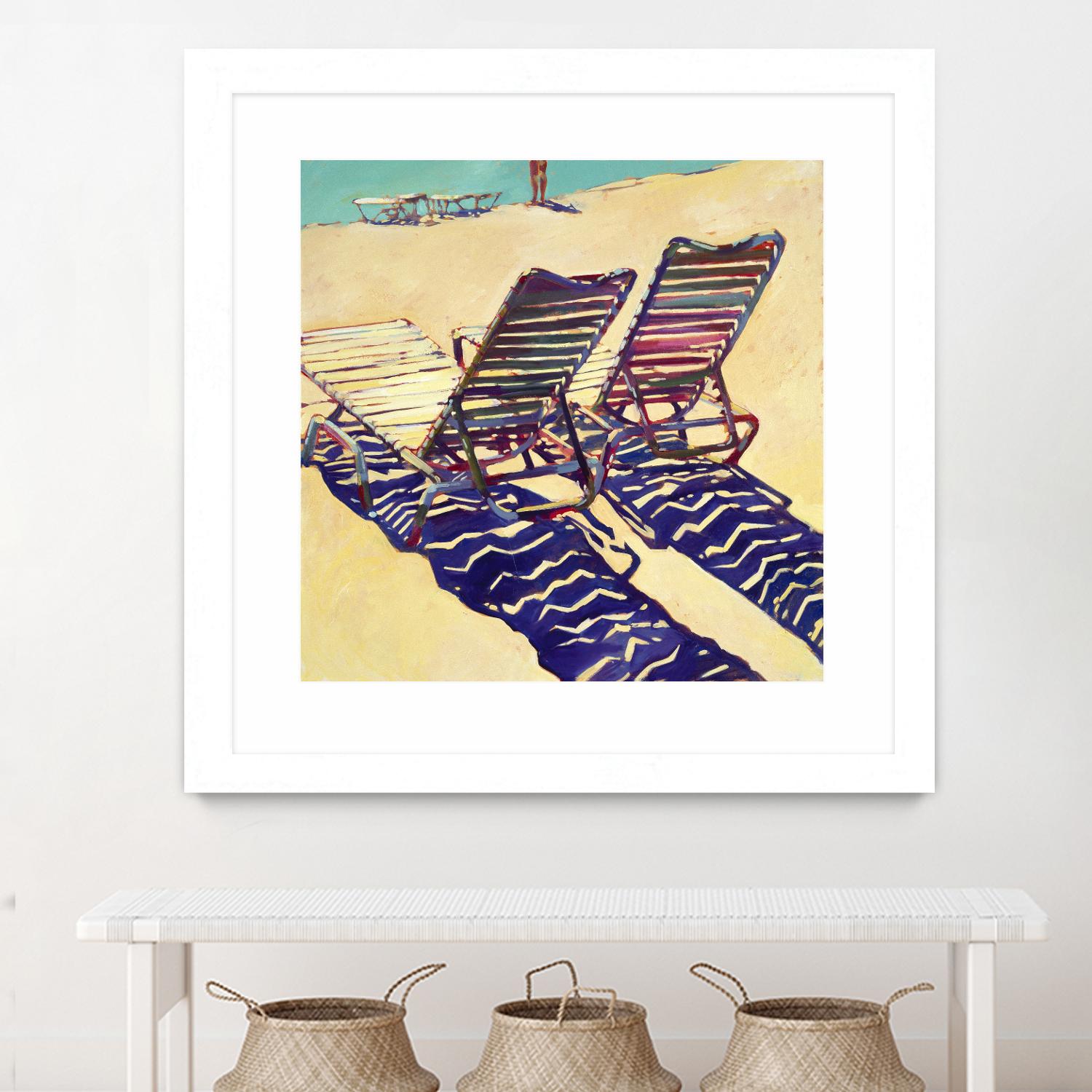 Seating for Two by Darrell Hill on GIANT ART - purple sea scene