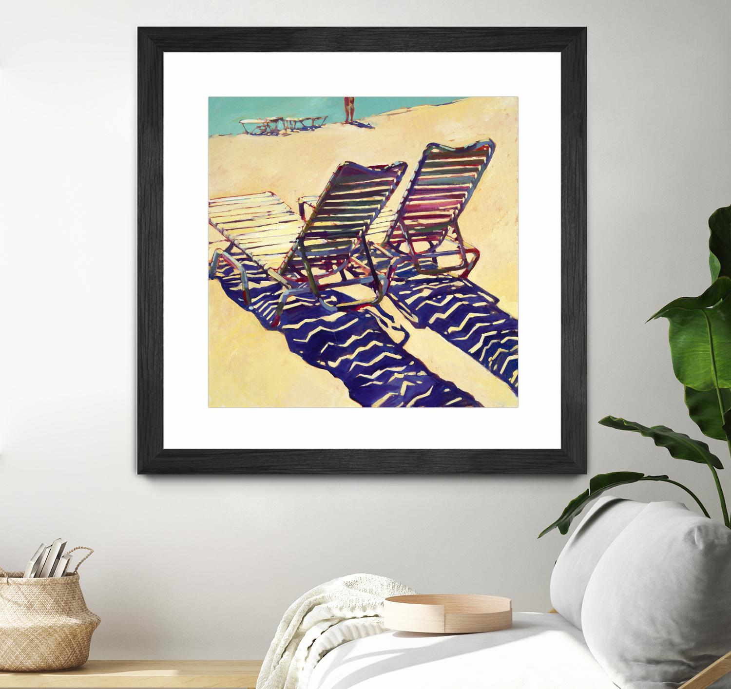 Seating for Two by Darrell Hill on GIANT ART - purple sea scene