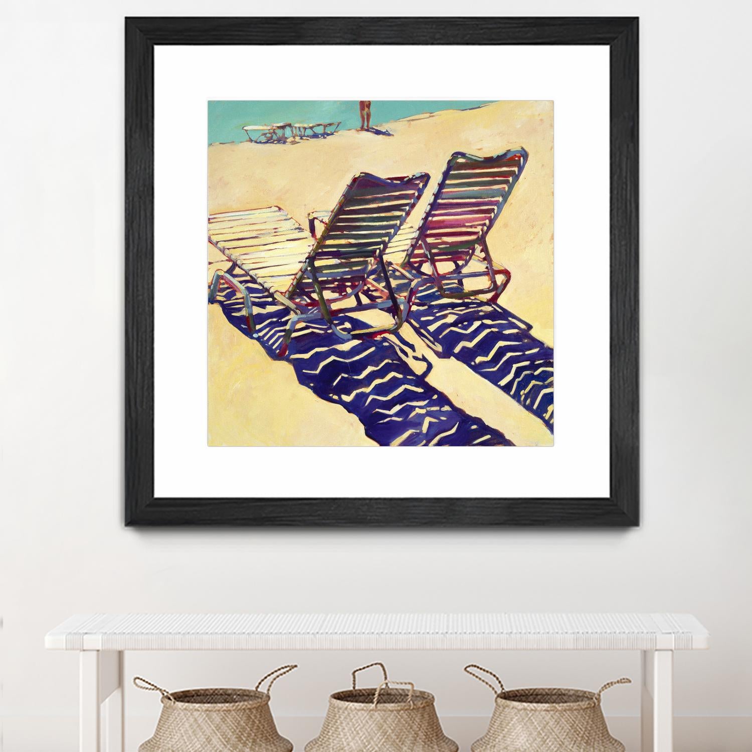 Seating for Two by Darrell Hill on GIANT ART - purple sea scene