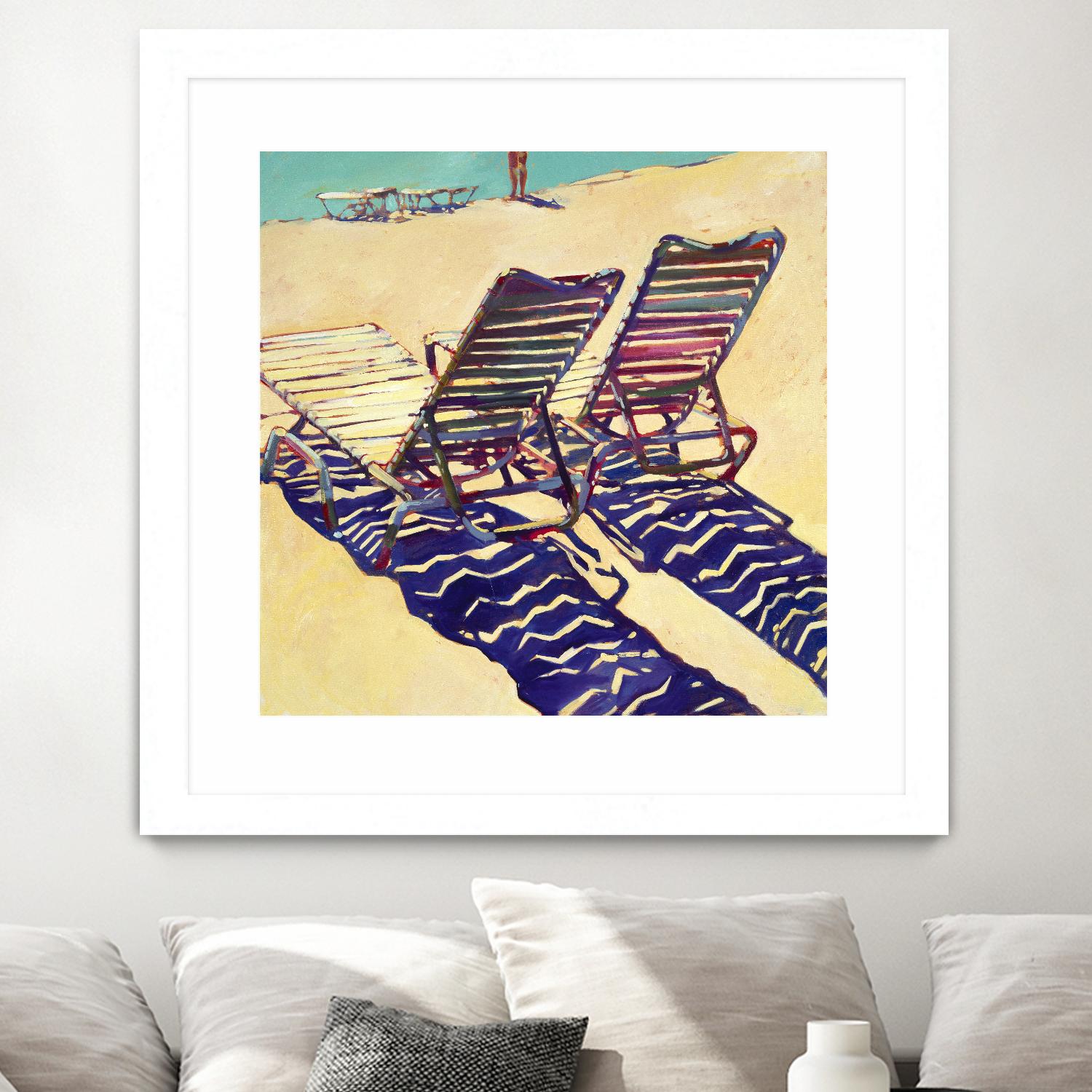 Seating for Two by Darrell Hill on GIANT ART - purple sea scene