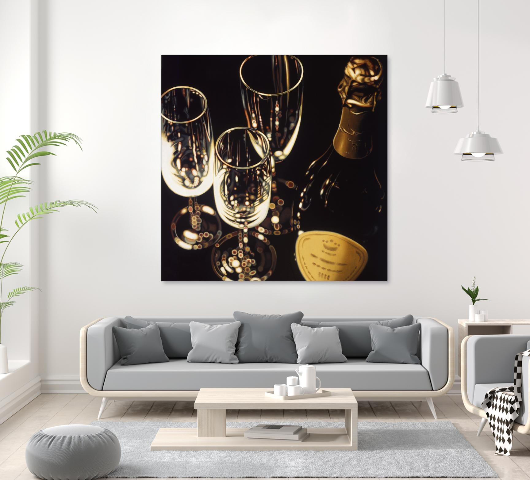 Champagne For Three by Ray Pelley on GIANT ART - white fruit-food-drink