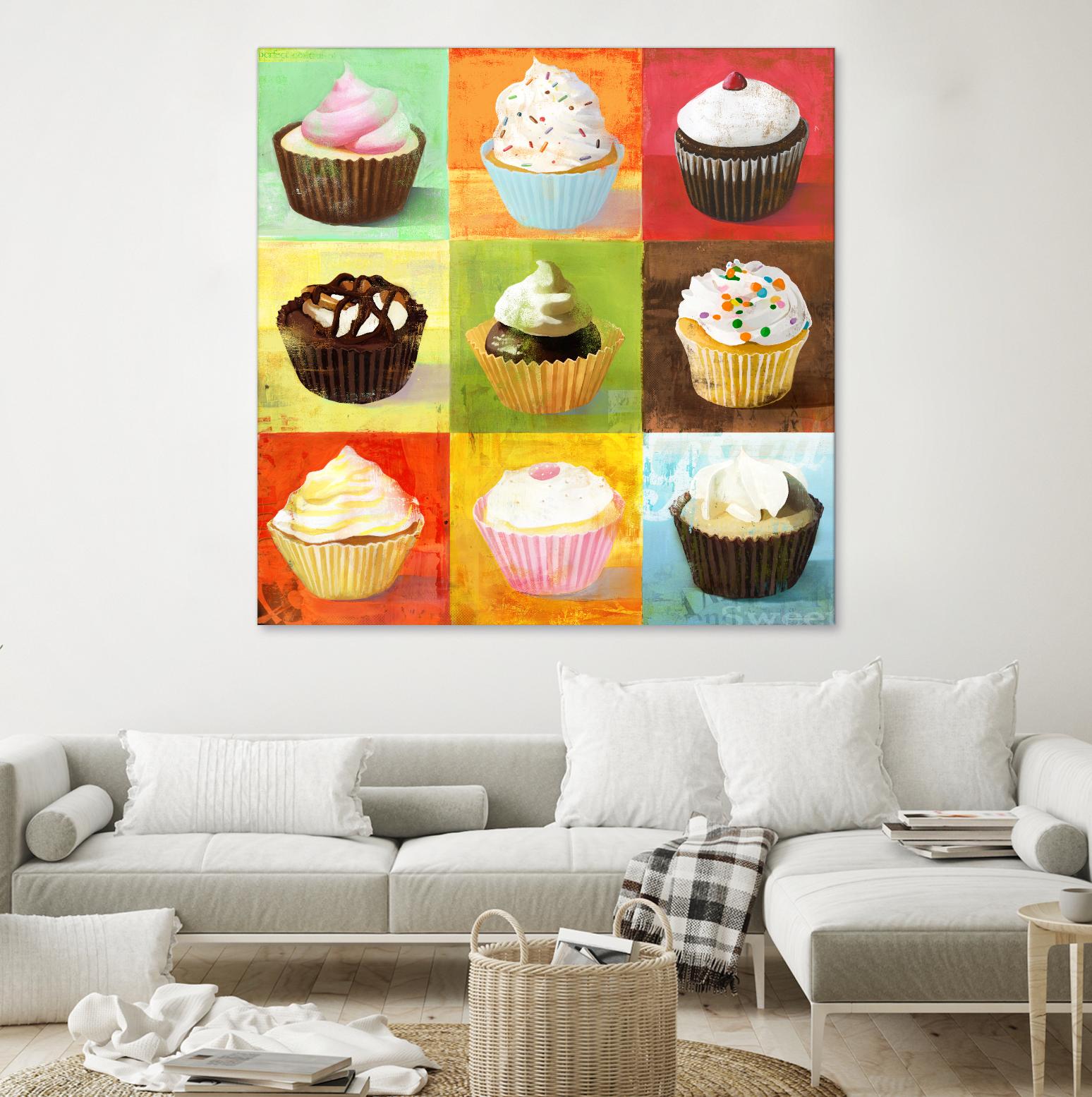 Enjoy Cupcakes by Cory Steffen on GIANT ART - yellow fruit-food-drink