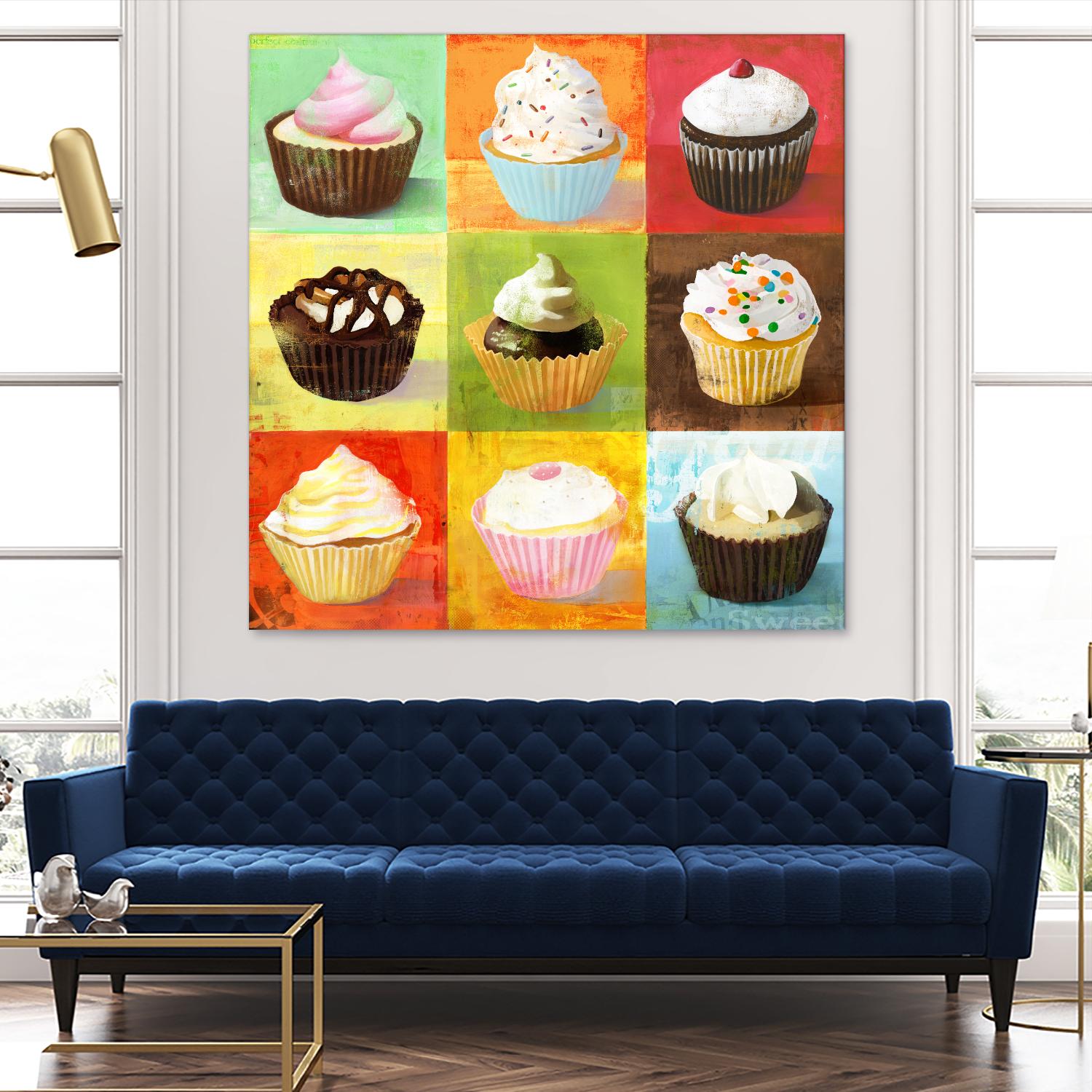 Enjoy Cupcakes by Cory Steffen on GIANT ART - yellow fruit-food-drink