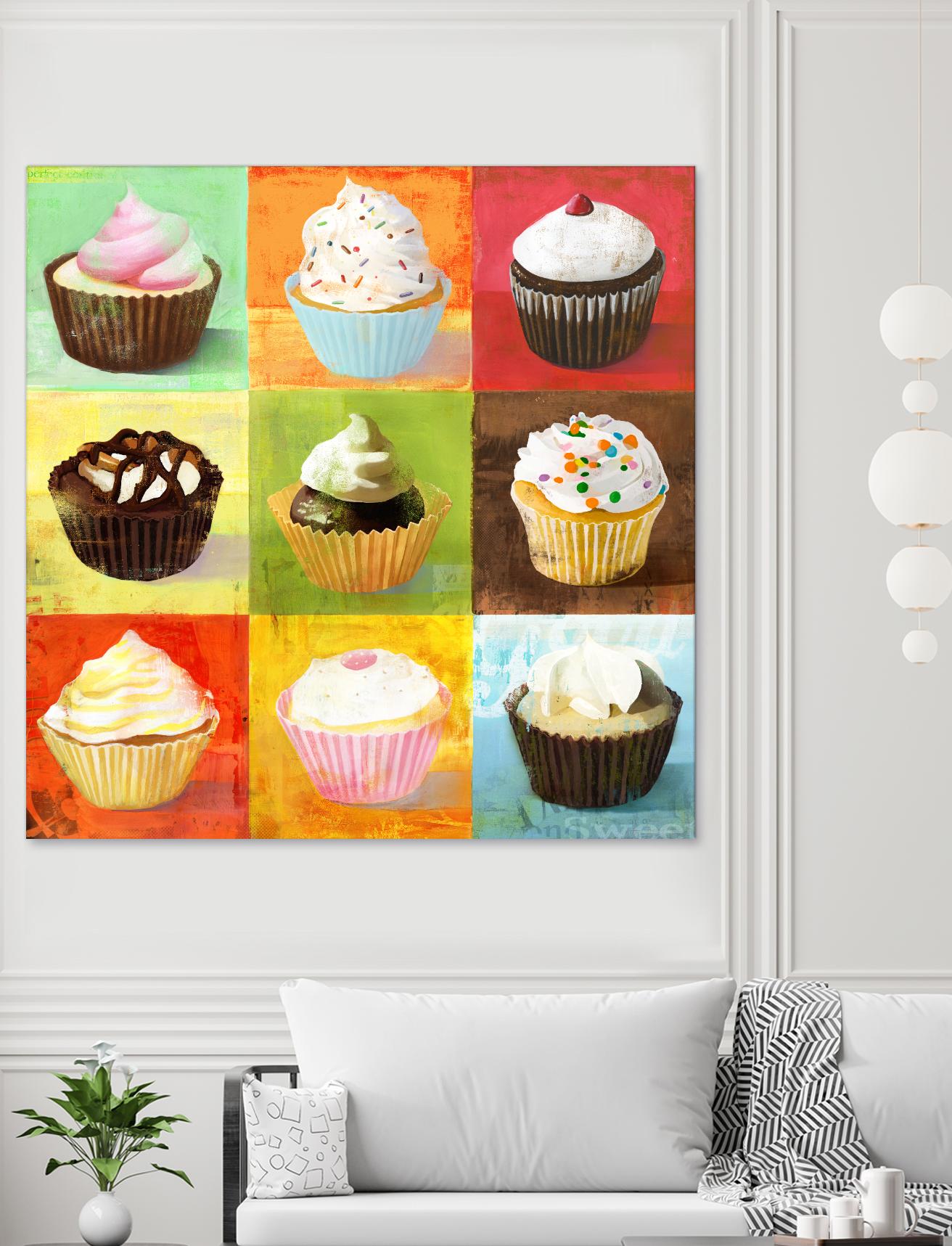 Enjoy Cupcakes by Cory Steffen on GIANT ART - yellow fruit-food-drink