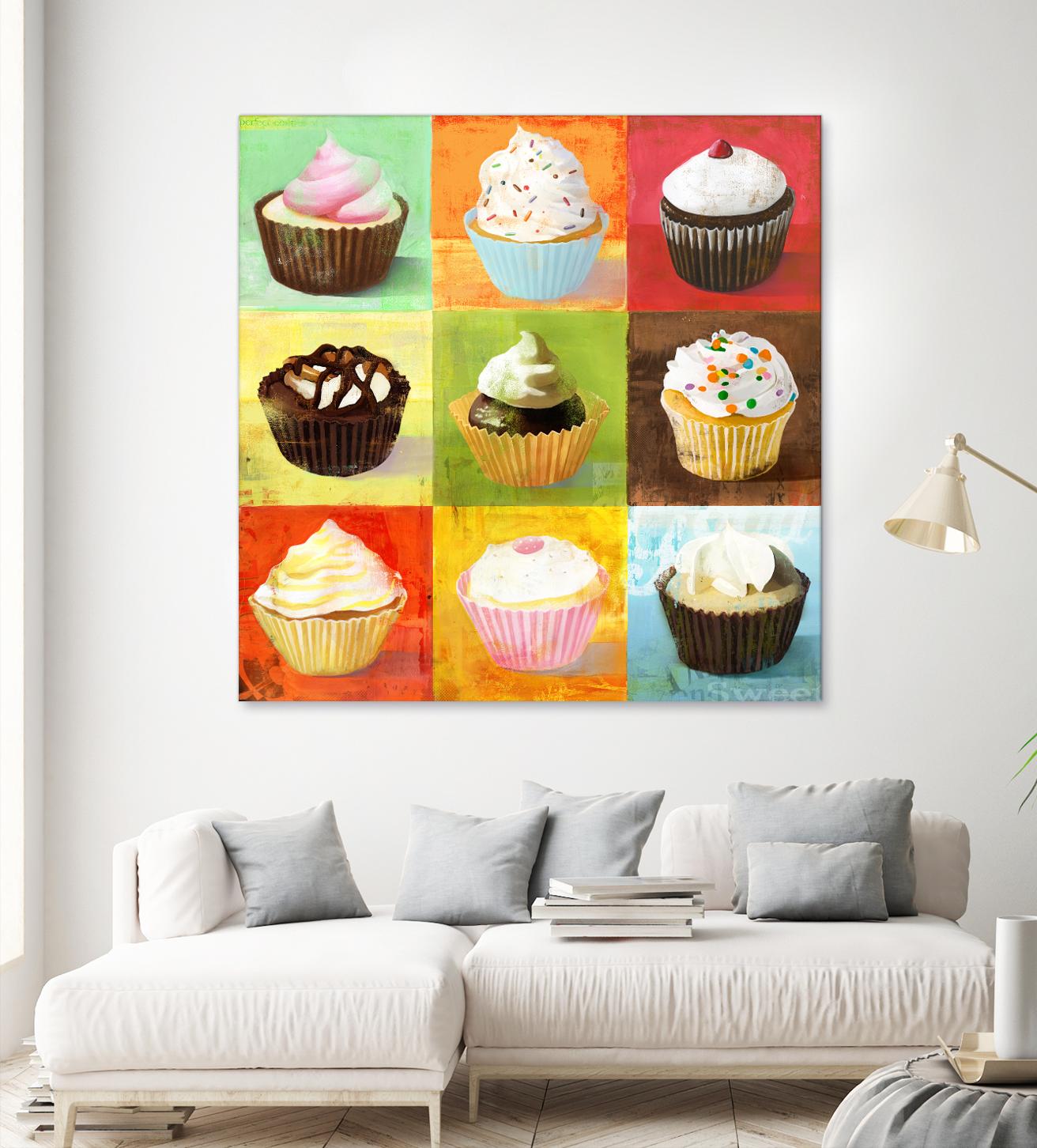 Enjoy Cupcakes by Cory Steffen on GIANT ART - yellow fruit-food-drink