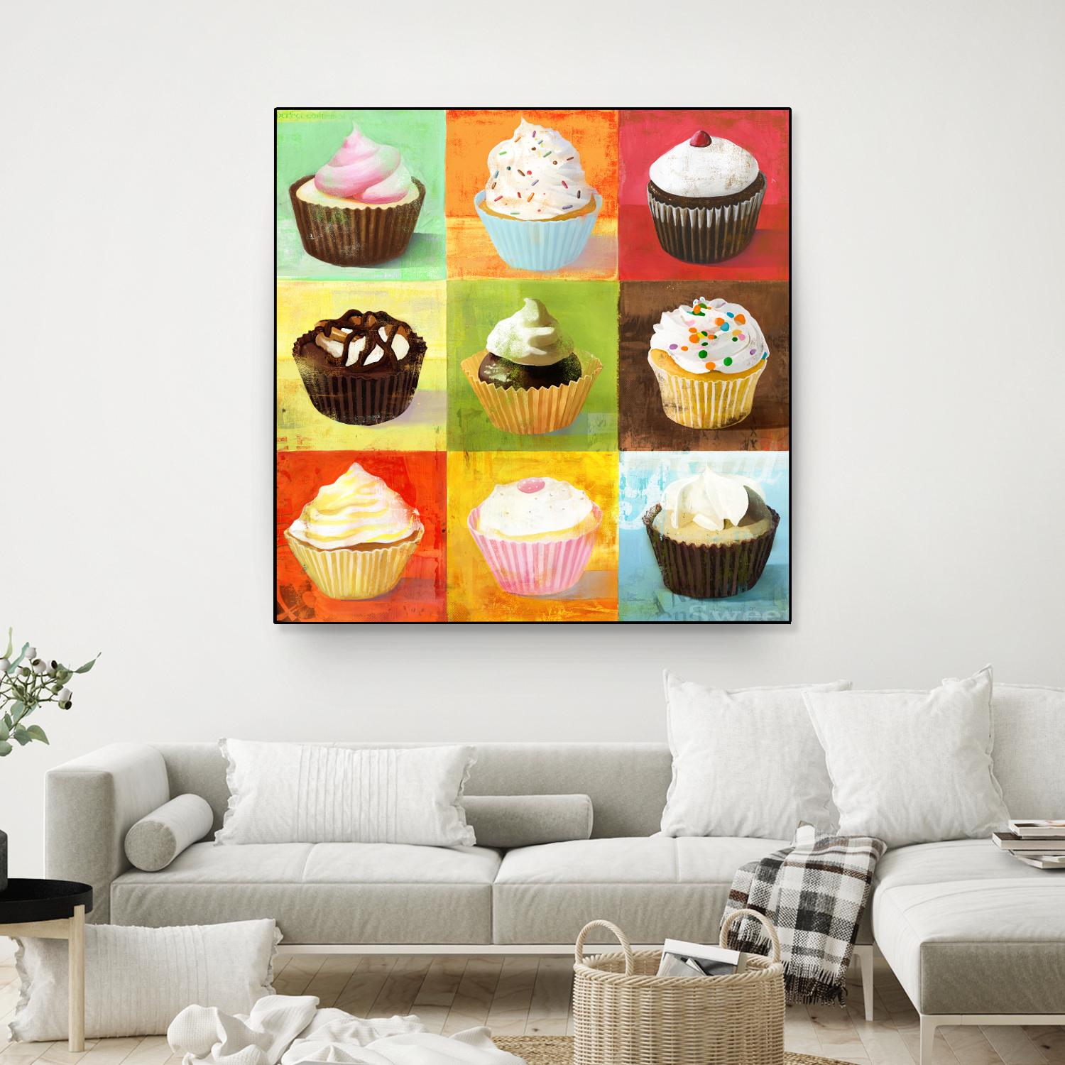 Enjoy Cupcakes by Cory Steffen on GIANT ART - yellow fruit-food-drink