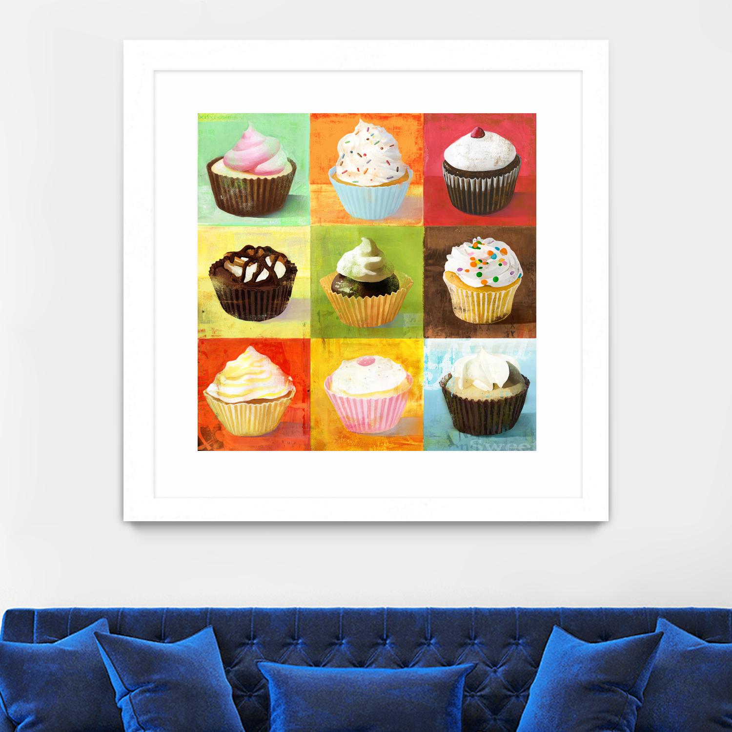 Enjoy Cupcakes by Cory Steffen on GIANT ART - yellow fruit-food-drink