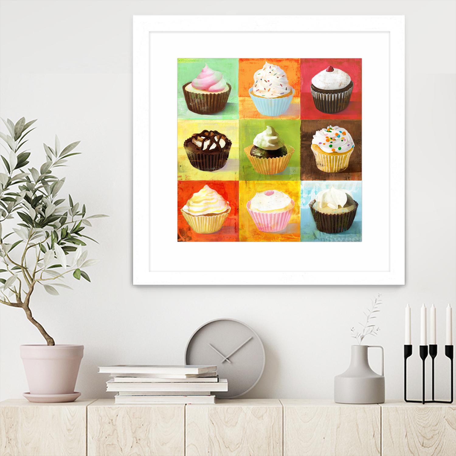Enjoy Cupcakes by Cory Steffen on GIANT ART - yellow fruit-food-drink