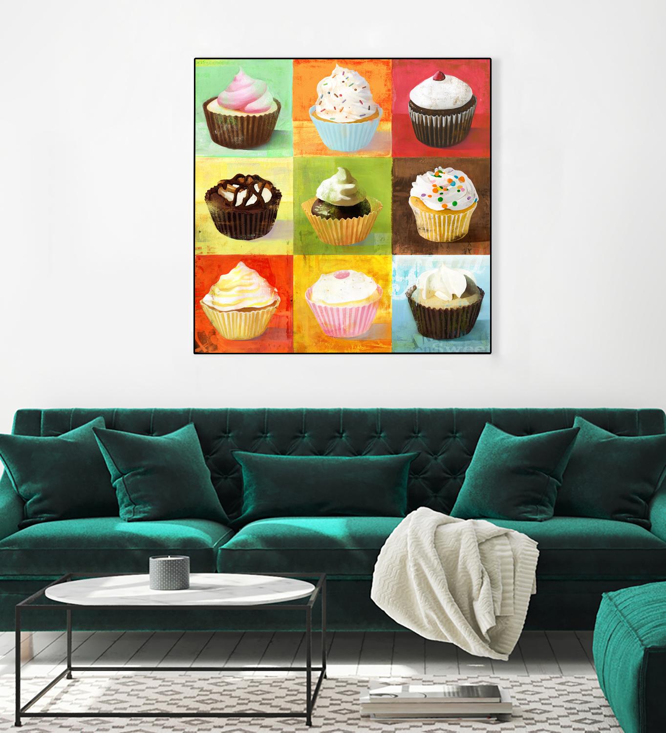 Enjoy Cupcakes by Cory Steffen on GIANT ART - yellow fruit-food-drink