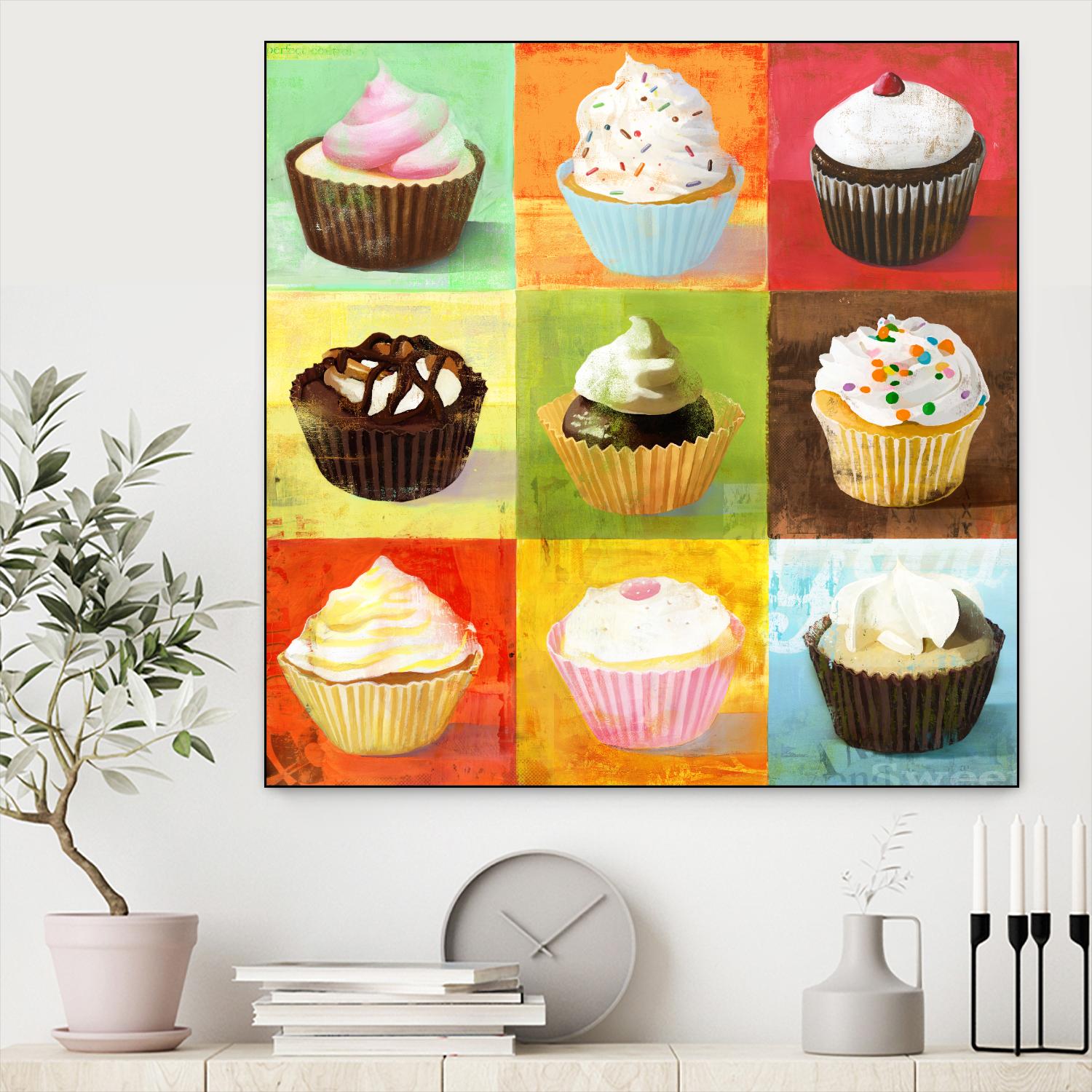 Enjoy Cupcakes by Cory Steffen on GIANT ART - yellow fruit-food-drink