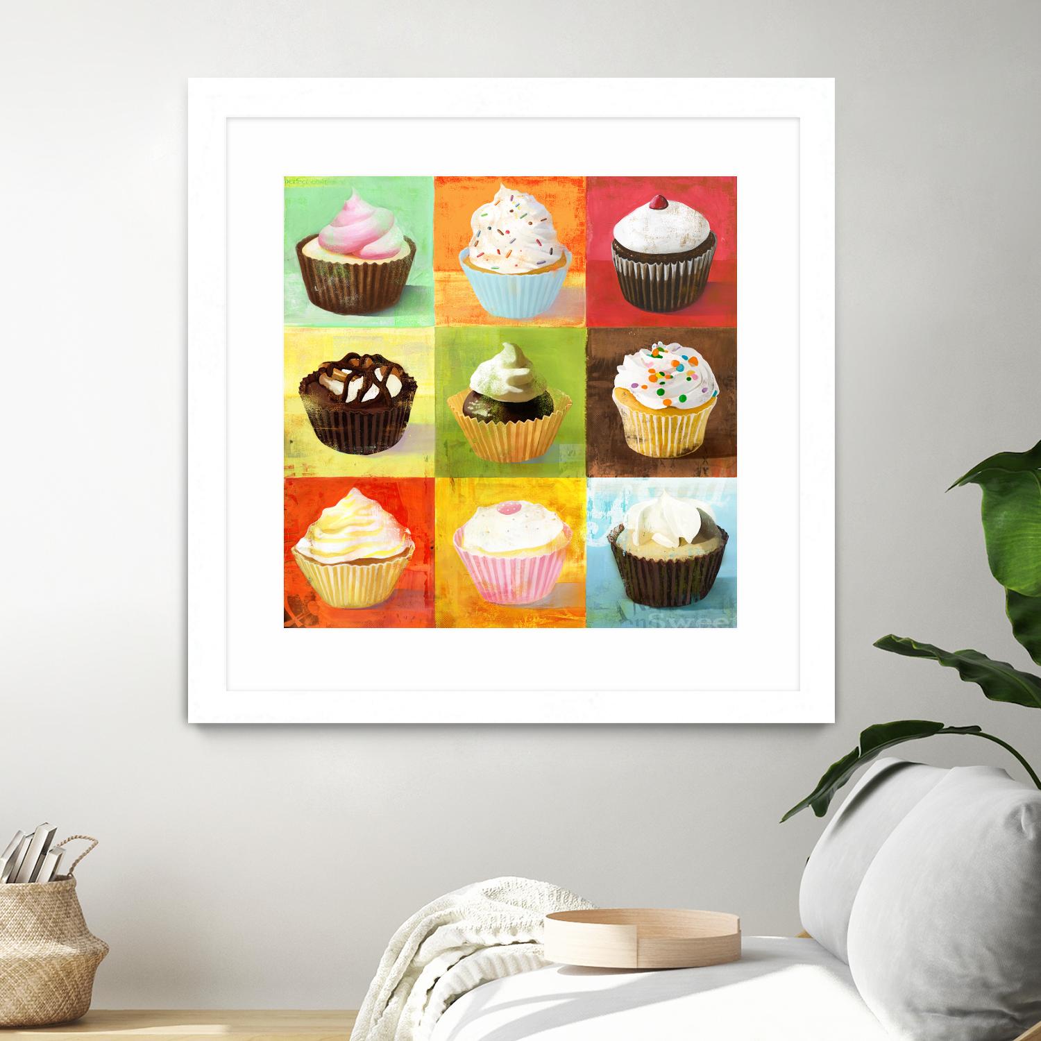 Enjoy Cupcakes by Cory Steffen on GIANT ART - yellow fruit-food-drink